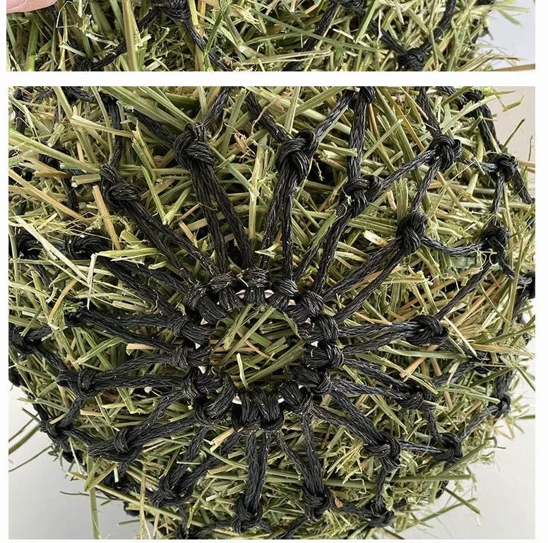 Rete per Fieno Cavalli Slow Feeder 36/40/50 pollici, Sacco Fieno Appeso a Maglia Stretta per Cavalli, Capre, Pecore(Green,50＂)