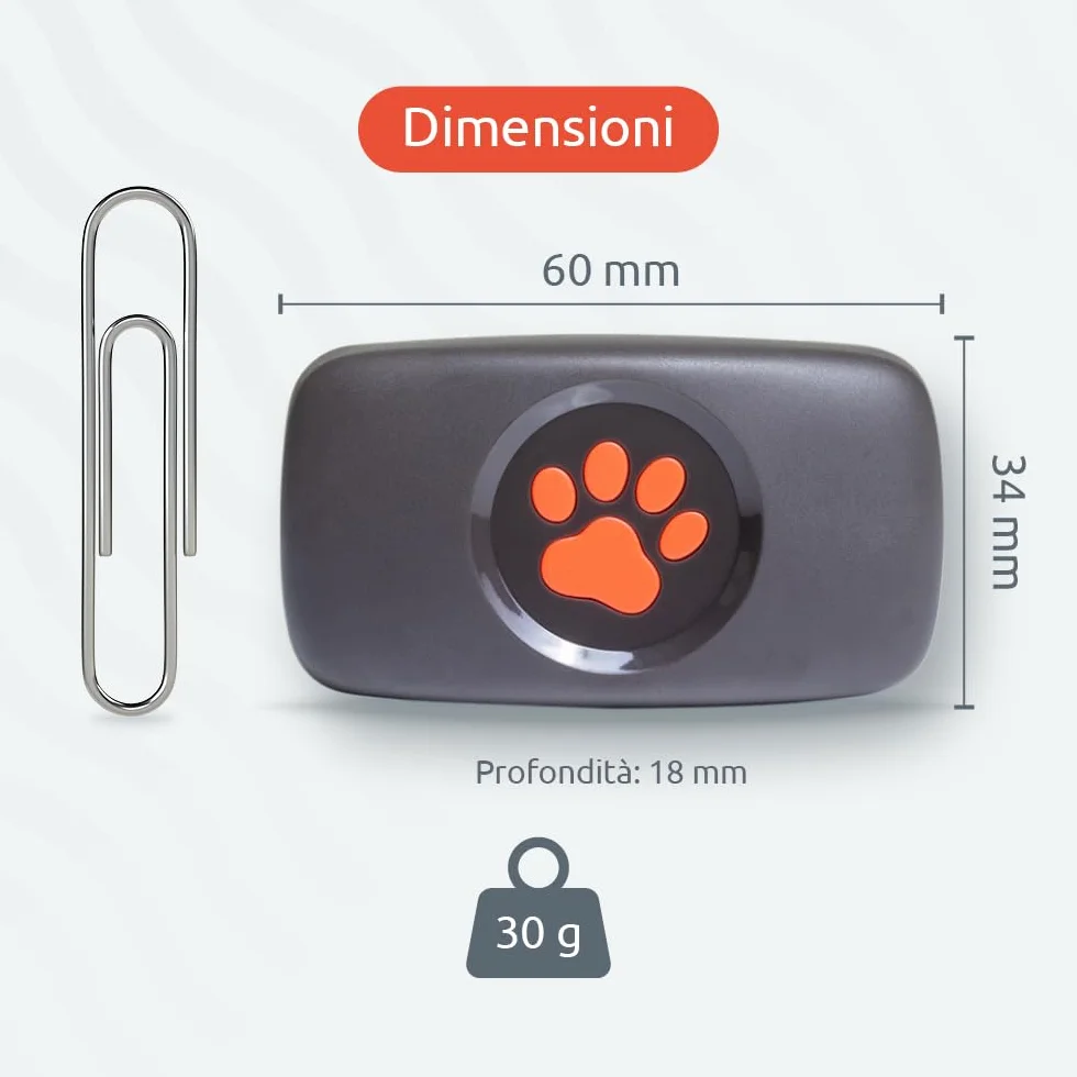 PitPat Localizzatore GPS per cani, non richiede abbonamento, adatto a tutti i cani e si adatta a tutti i collari, smart activity tracker, tracciamento satellitare con portata illimitata (Nero)
