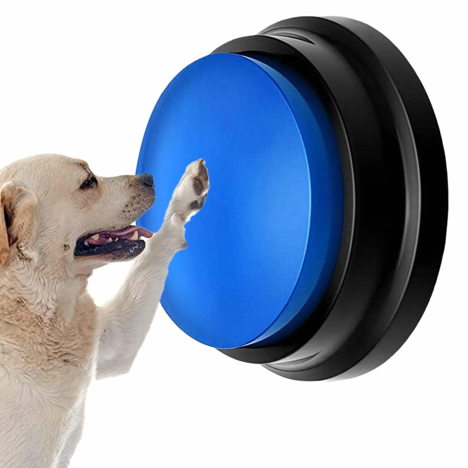Teksome Pulsante Registrabile - Pulsanti parlanti registrabili per Cani | Cicalino di addestramento al comportamento degli Animali Domestici, Registrazione e Riproduzione di 30 Secondi, Regalo