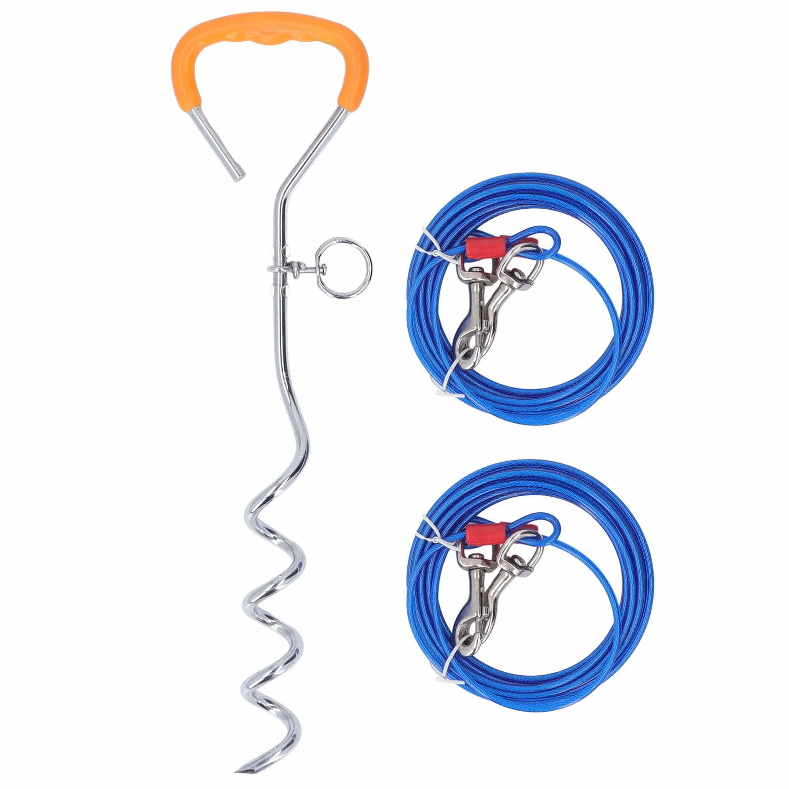 PASTO DEL CANE, CAVO CAVI CAVI DOGO COMPUTTO COMPUTTO FORMA MULIFUNZIONE PER CAMPIO PER CAMPAGGIO OUTDOOR (5mmx10m 0.2inx32.8ft Hook in lega di zinco a)