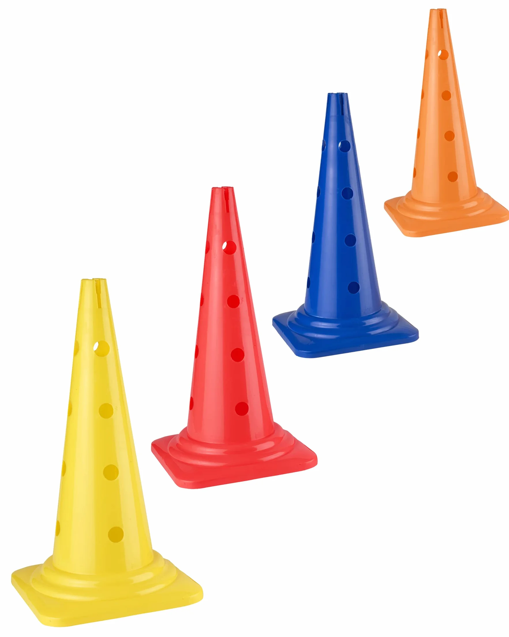 Zestaw stożków kombinowanych 50 cm 4 sztuki do agility psa konia dziecka