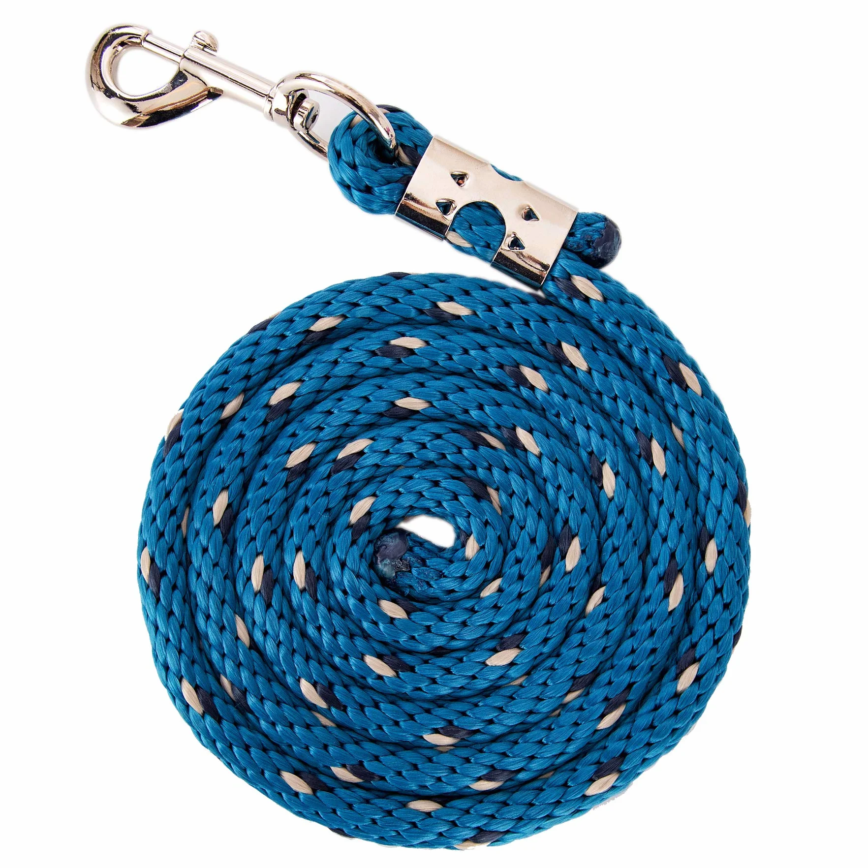 Maglia per cavallo, in diversi design alla moda, corda di guida, corda di collegamento, asino, capra, capra, lunga maglia con moschettone (turchese, moschettone)