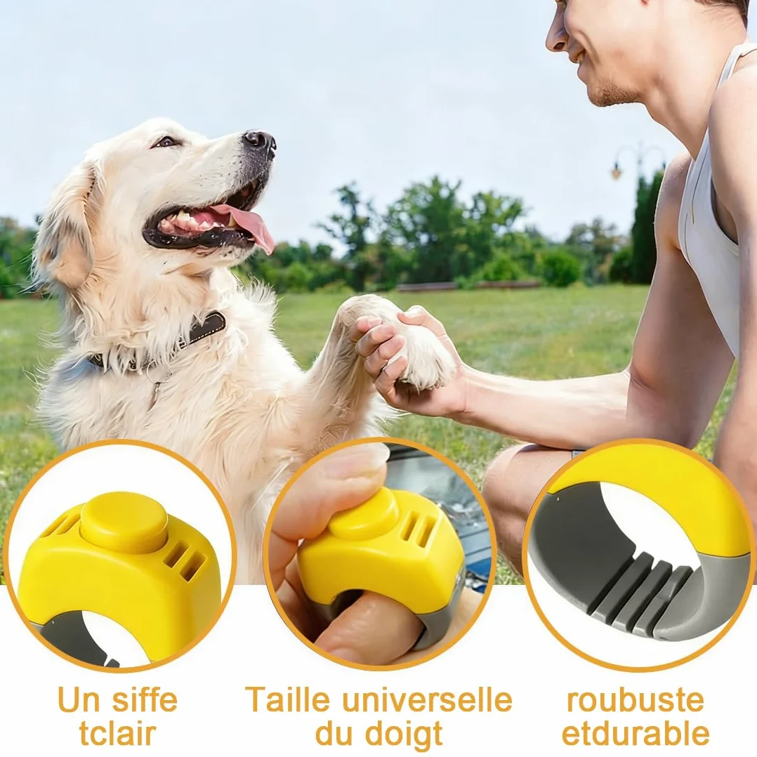 Clicker per Addestramento Cani e Gatti, con Anello per Dita, Accessorio per Addestramento Animali, Clicker Compatto per Cani, Gatti e Cavalli, Pratico e Portatile