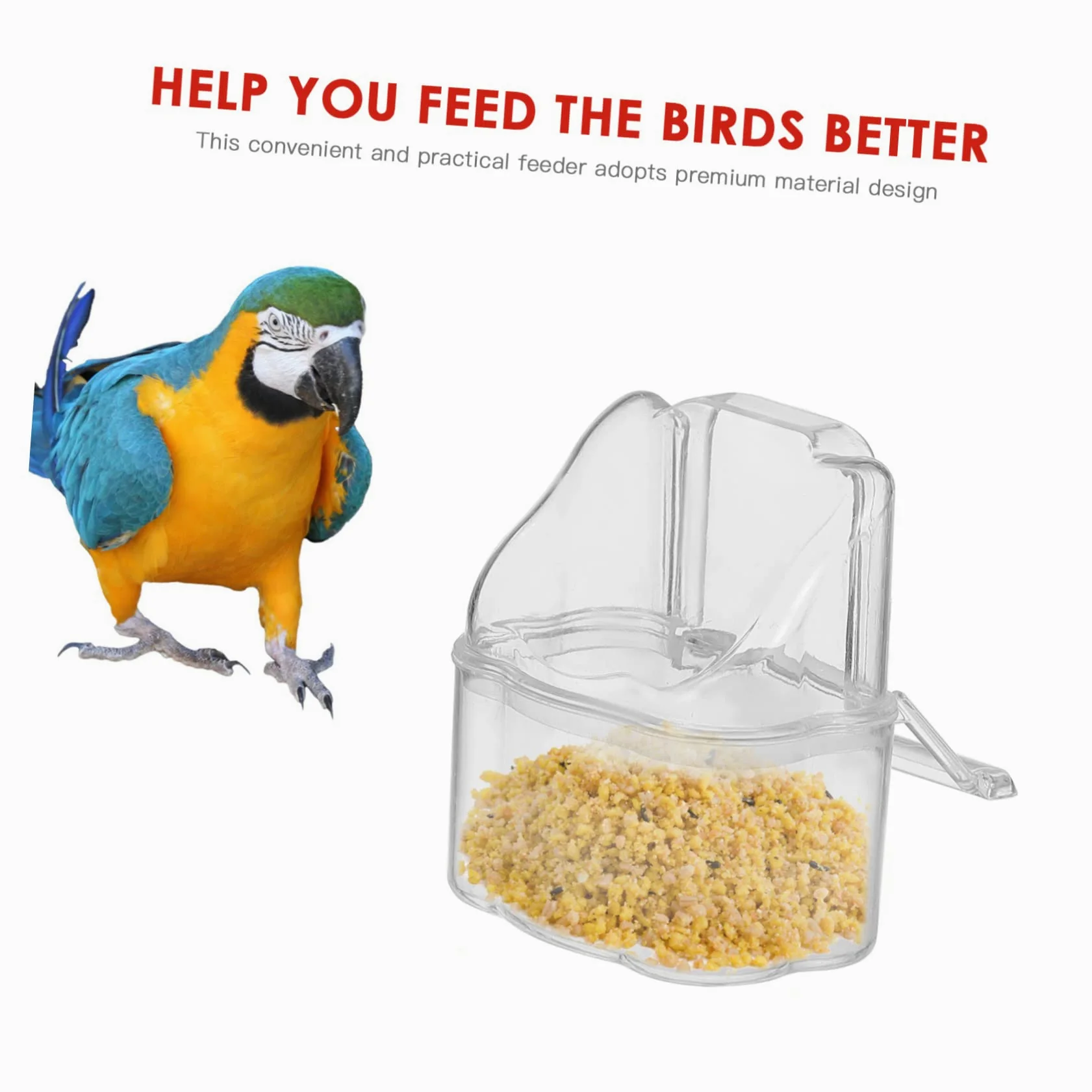 Sosoport 10pezzi Mangiatoia Per Uccelli Da Appendere Contenitore Per Cibo Per Pappagalli Design Pratico e Leggero Per Uso Esterno Per Uccelli Domestici e Volatili