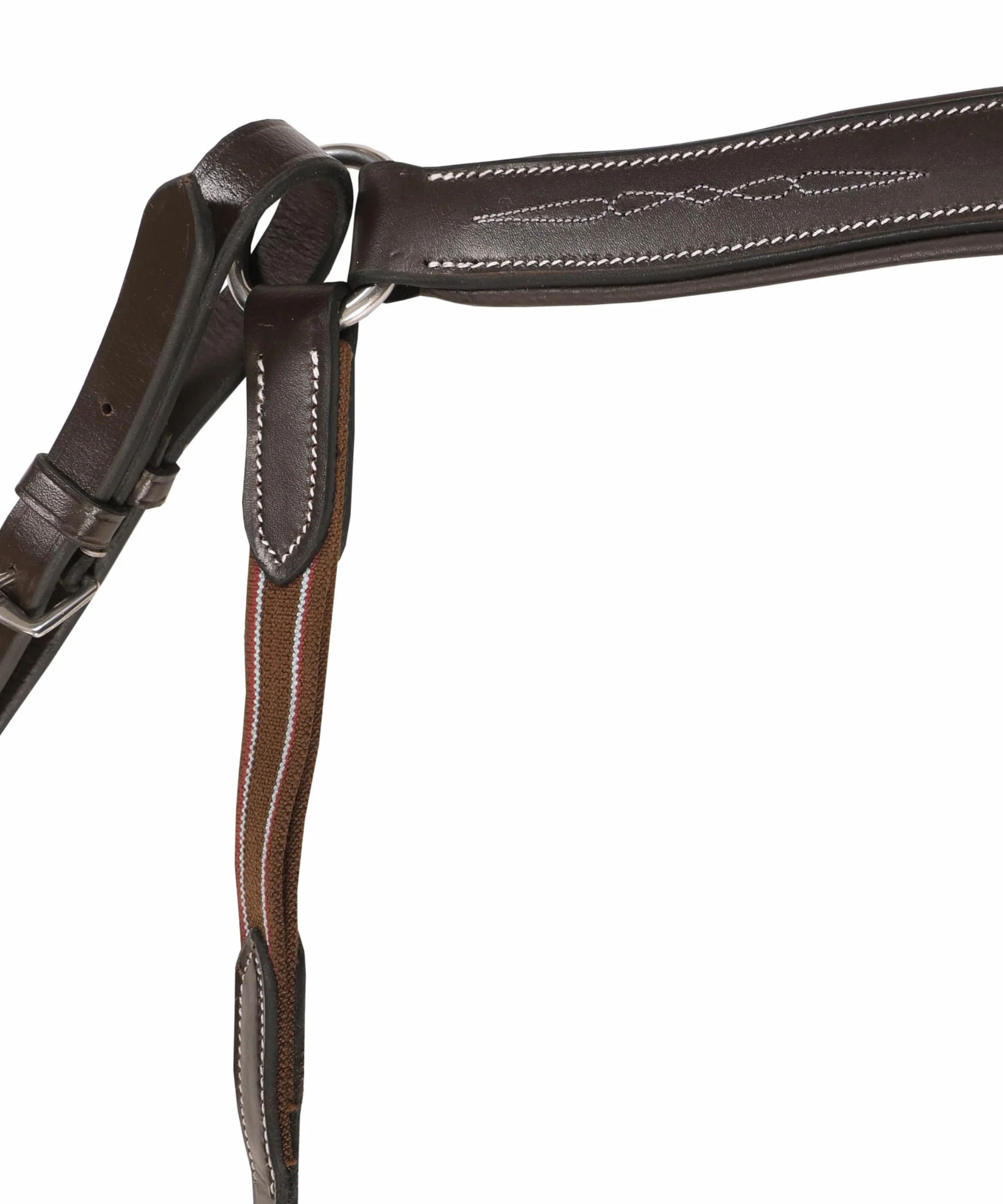 Exion - Pettorale inglese per cavalli, con cuciture morbide foderate, forma anatomica con attacco per corsa, collare inglese in pelle di alta qualità per cavalli