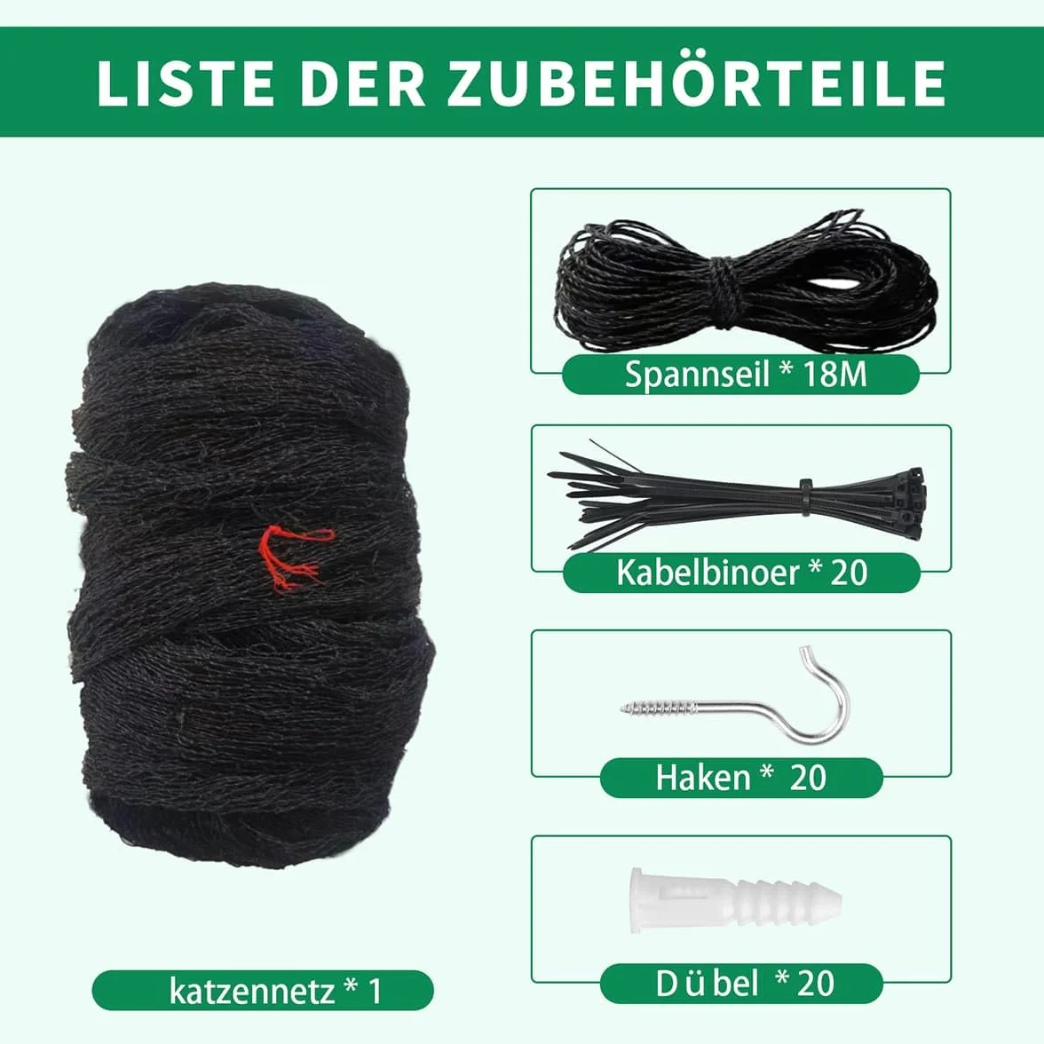 Rete per Gatti, Rete per Gatti Rinforzata 6 x 2 m, Robusta e Resistente agli Strappi, ai Raggi UV e alle intemperie, per Balcone, terrazze e finestre (Nero)