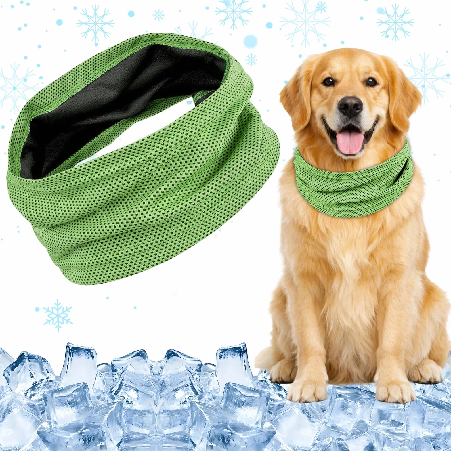 Collare Refrigerante per Cani, Bandana Rinfrescante Traspirante per Animali Domestici Estate