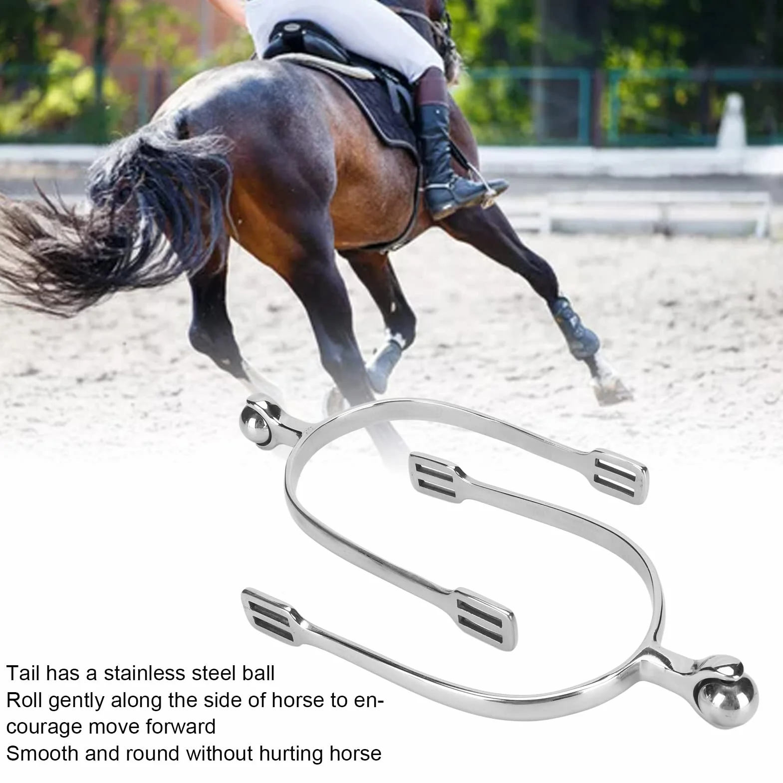 flexman Speroni da Equitazione 2 Pezzi, Speroni Cavallo Inglesi in Acciaio Inossidabile con Sfera a Rullo Stivali Equestre Amanti Dell'Equitazione Cavaliere per Stivali Equitazione, Uomini, Cavalieri