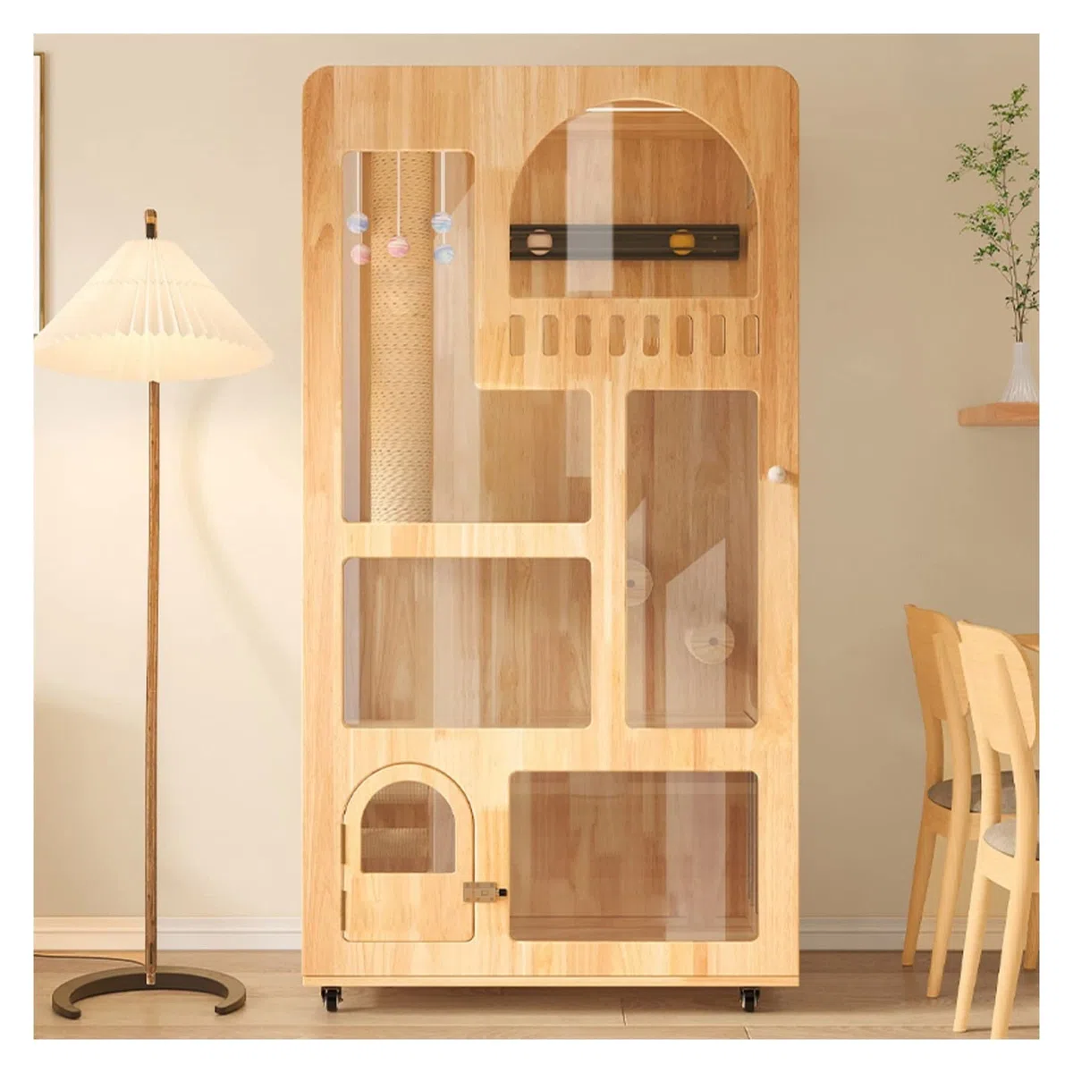 Casa del Gatto Gabbia for Gatti in Legno for Gatti con Toilette for la casa Cuccia for Gatti Grande Lettiera for Gatti Gabinetto for Gatti da caffè Gabbia per Gatti