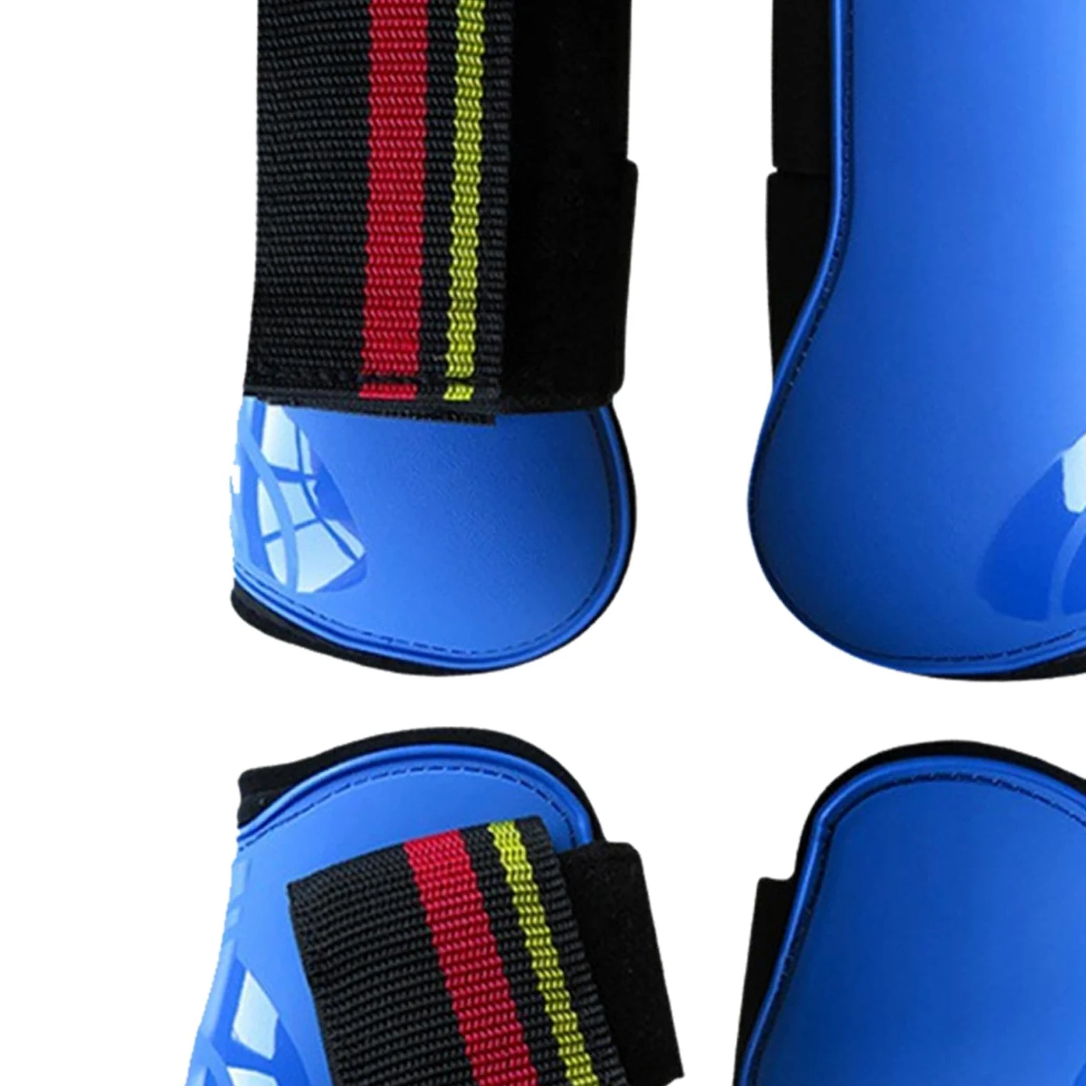 4 Pezzi Paratendini per Cavallo Set di Fasce per Gambe Gambali per Cavallo Stivali per Cavallo per Gambe Anteriori e Posteriori per Ostacoli da Salto, Blu