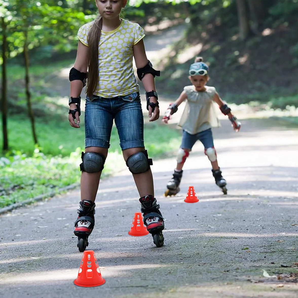 Slalom Coni di Allenamento, 40 Pezzi Sport Coni di Addestramento Set Coni Sport Cono di Traffico Colorato del Mucchio di Pattinaggio per Bambini Sport Addestramento del Cane