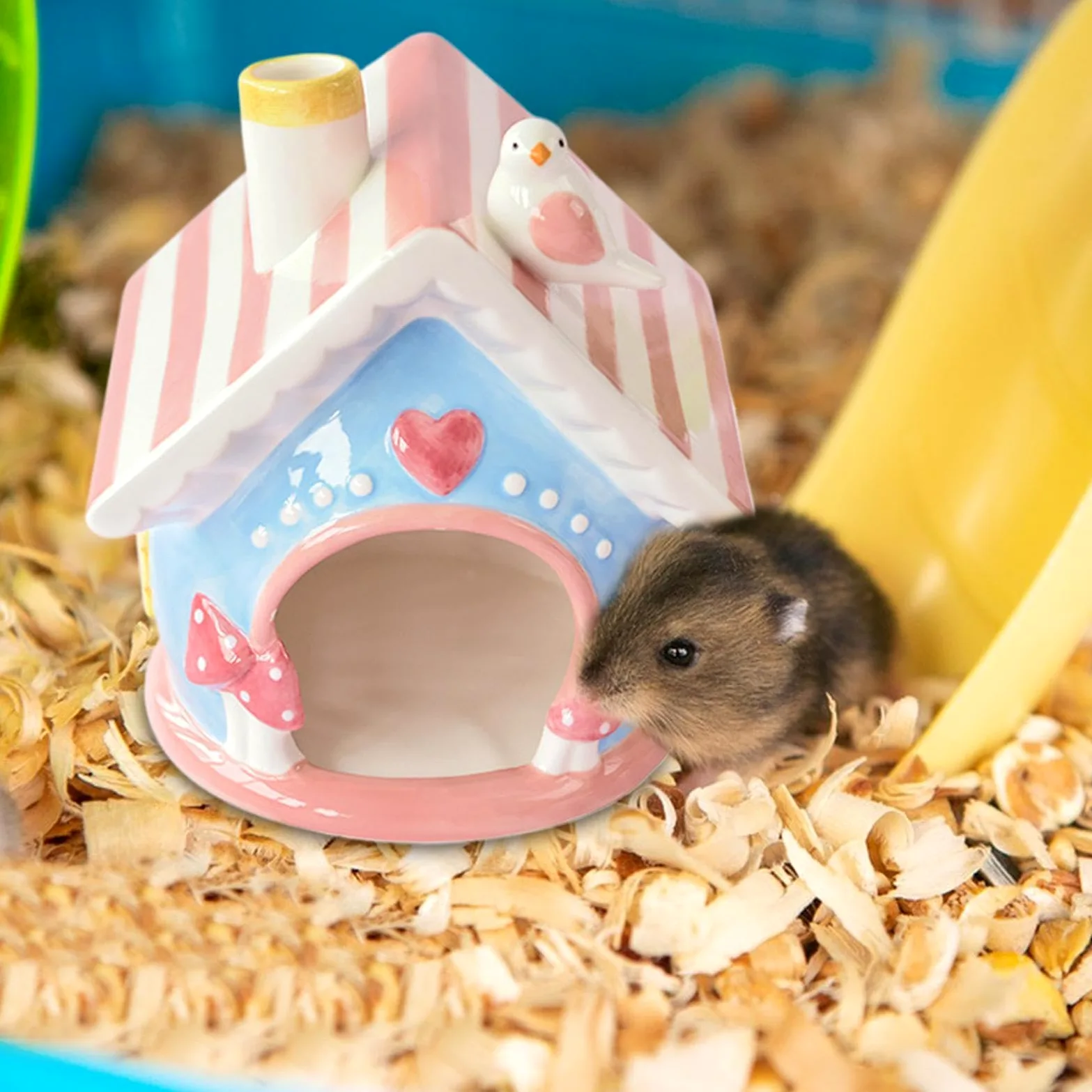 Rifugi Per Criceti Nascondigli Per Animali,Capanna Cincillà E Casa Gerbillo | Ceramica Casette E Gabbia Per Criceti Gerbilli Topi Furetti Cincillà Conigli Per Interno