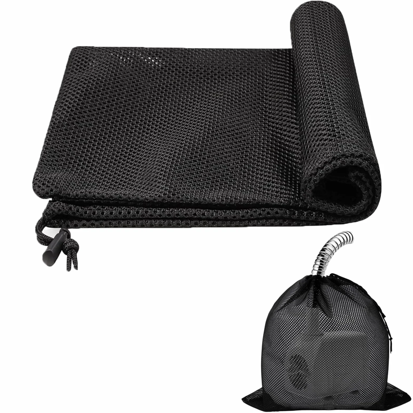 Sacchetto Filtro Pompa 45 x 45 cm Nero Borsa per Pompa con Coulisse a Rete per Acquario Laghetto