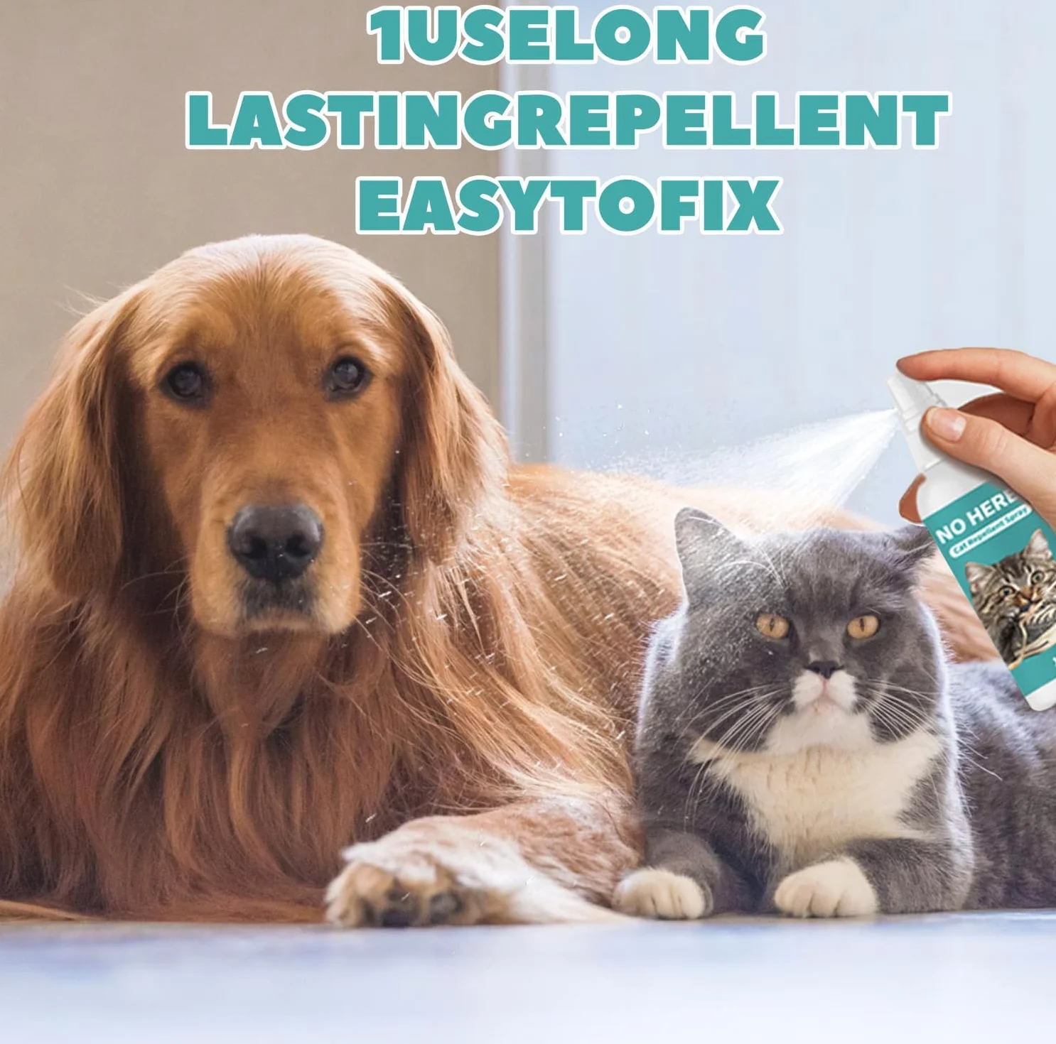 2pc Spray Repellente per Gatti, Spray Disabituante per Gatti, Repellente Gatti e Spray AntiGraffio per Gatti Divano, Uso Interno ed Esterno, Protezione del Divano e Mobili, Ideale per Casa e Giardino