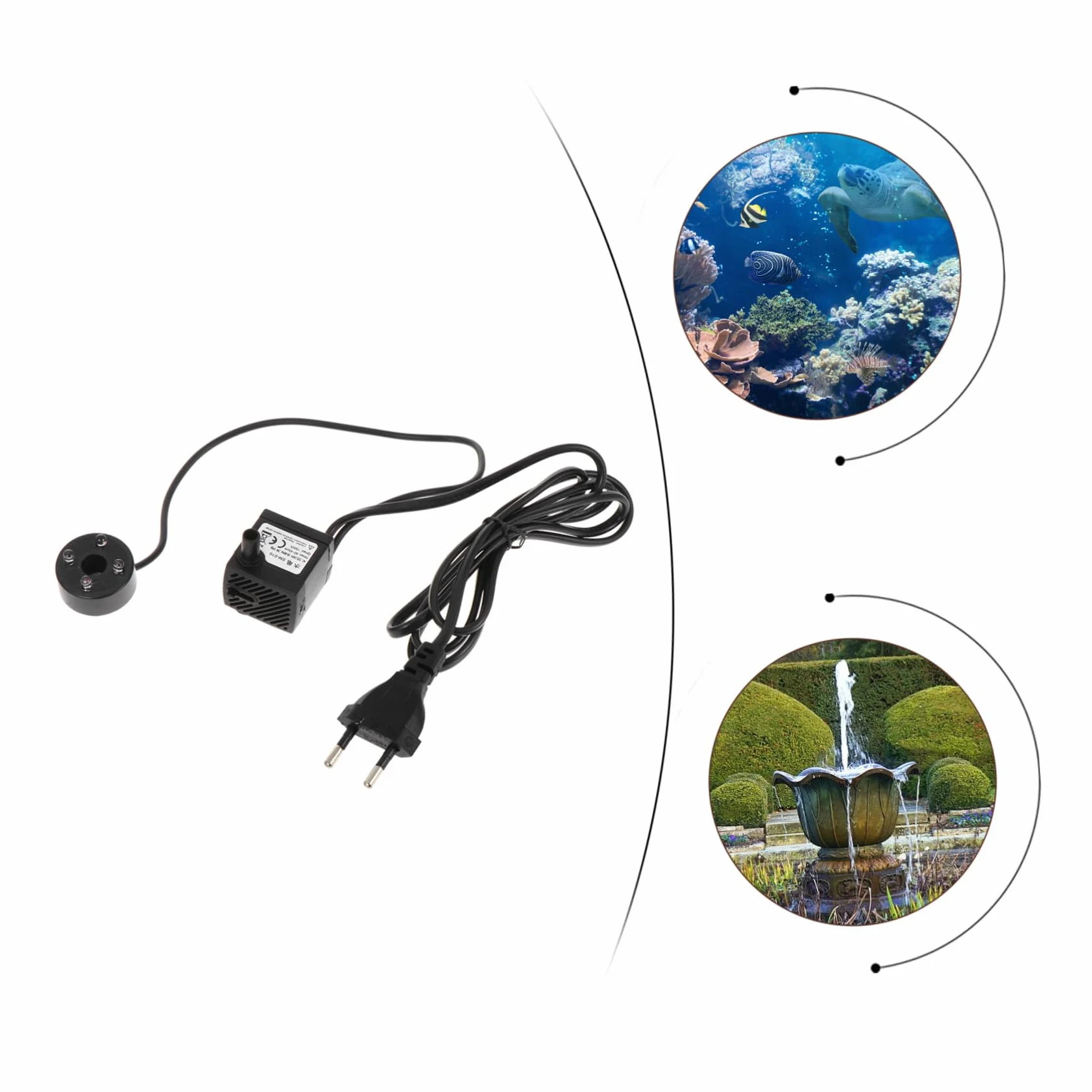 ERINGOGO 2 Pezzi Pompa Submersibile Silenziosa Regolabile e Illuminazione LED per Acquari e Fontane Decorative