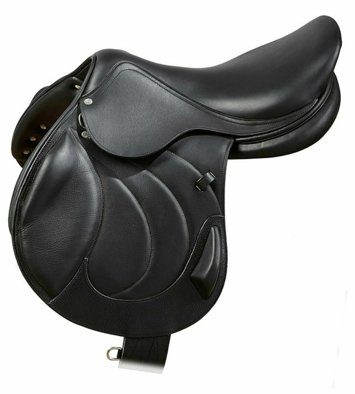 Sella per cavallo inglese Set di finimenti per cavalli da equitazione in pelle per tutti gli usi ST-ELS-012 (Sedile da 17 pollici)