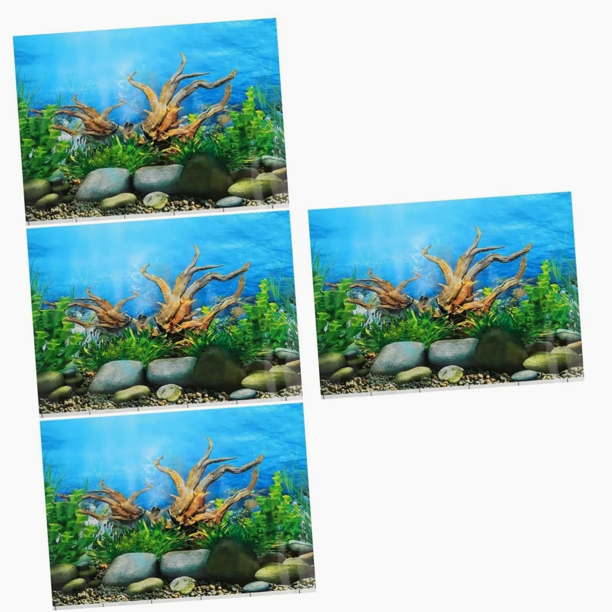 UPKOCH 4 Pezzi Sfondo del Serbatoio del Pesce Acquario sotto Lo Sfondo dell'Oceano sfondi pianta Decorazione del Fondo del carro Armato di Pesci Decalcomania di Sfondo Acquario Vinile
