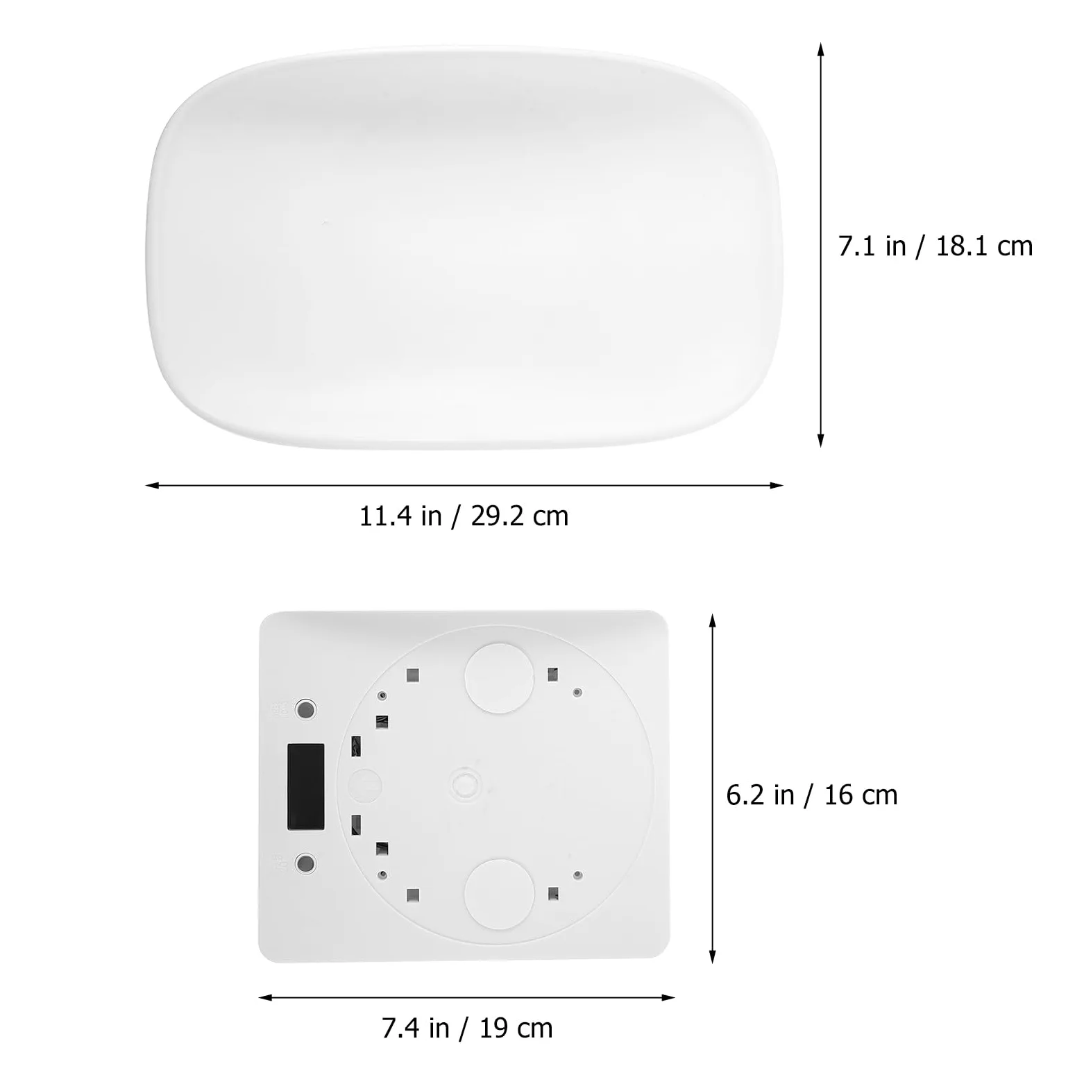 Ciieeo Bilancia Digitale per Cuccioli e Piccoli Animali Domestici, Bilancia Elettronica Portatile Vassoio in Plastica, Display LED Facile da Leggere, Multifunzionale per Peso Animali