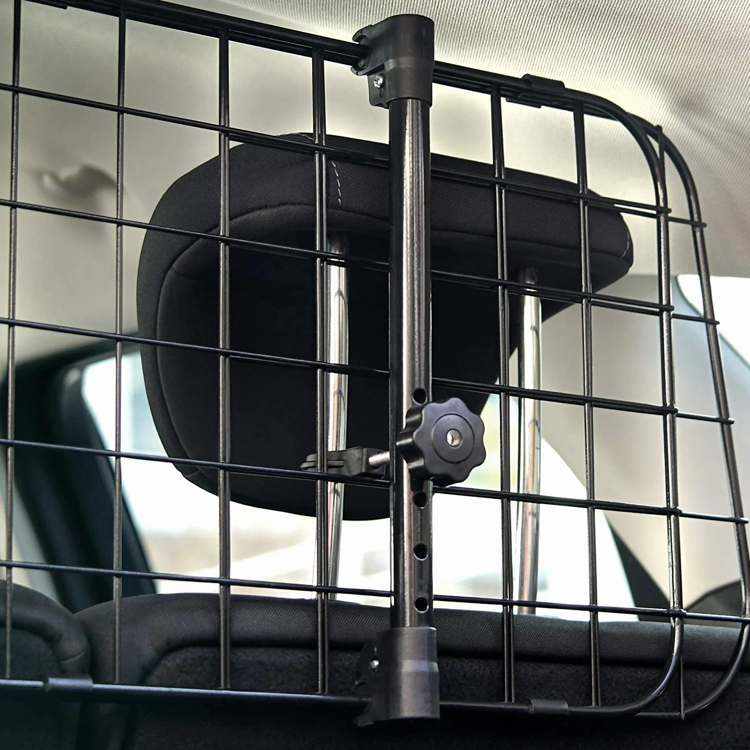 Heldenwerk Griglia divisorio Auto per Cani Universale - Separatore per Cani Bagagliaio con Fissaggio del poggiatesta - barriera divisoria Auto per Cani