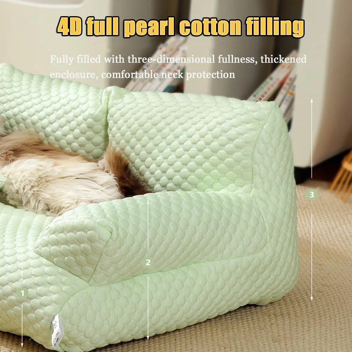 Divano letto for cani lavabile e traspirante, lettino for animali domestici rinfrescante in seta di ghiaccio, divano letto estivo in seta di ghiaccio fresco for animali domestici, lettino for animali