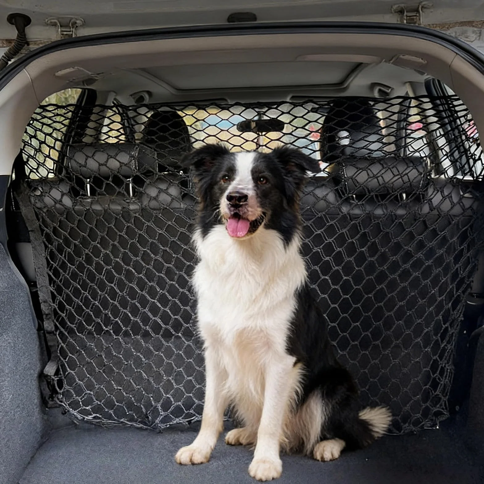 BAIFULAI 120 x 90 cm, griglia per cani a doppio strato, rete di separazione per il sedile posteriore, per camion, SUV e berline