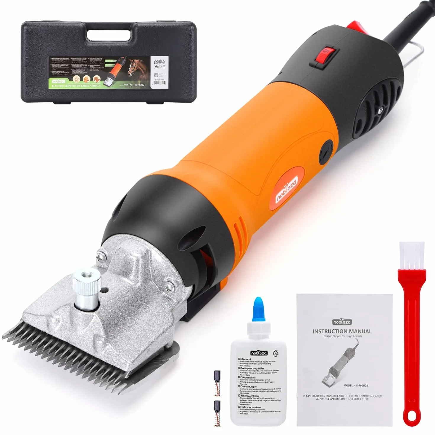 Nobleza 550W Macchina per Tosatura Pecore Cavallo Kit Bellezza 6 Velocità