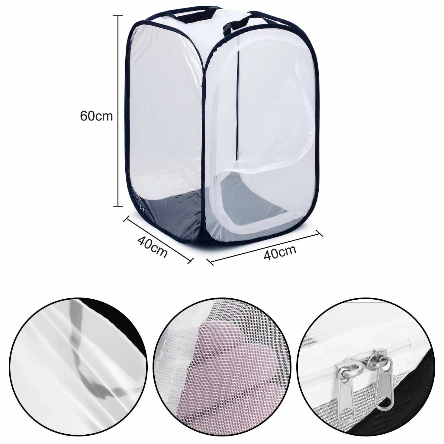 MEISH Insetto Farfalla Habitat Portatile Caterpillar Farfalla Habitat Insetto Mesh Cage Pieghevole Pop-up Insetto Monarca Net per Insetti