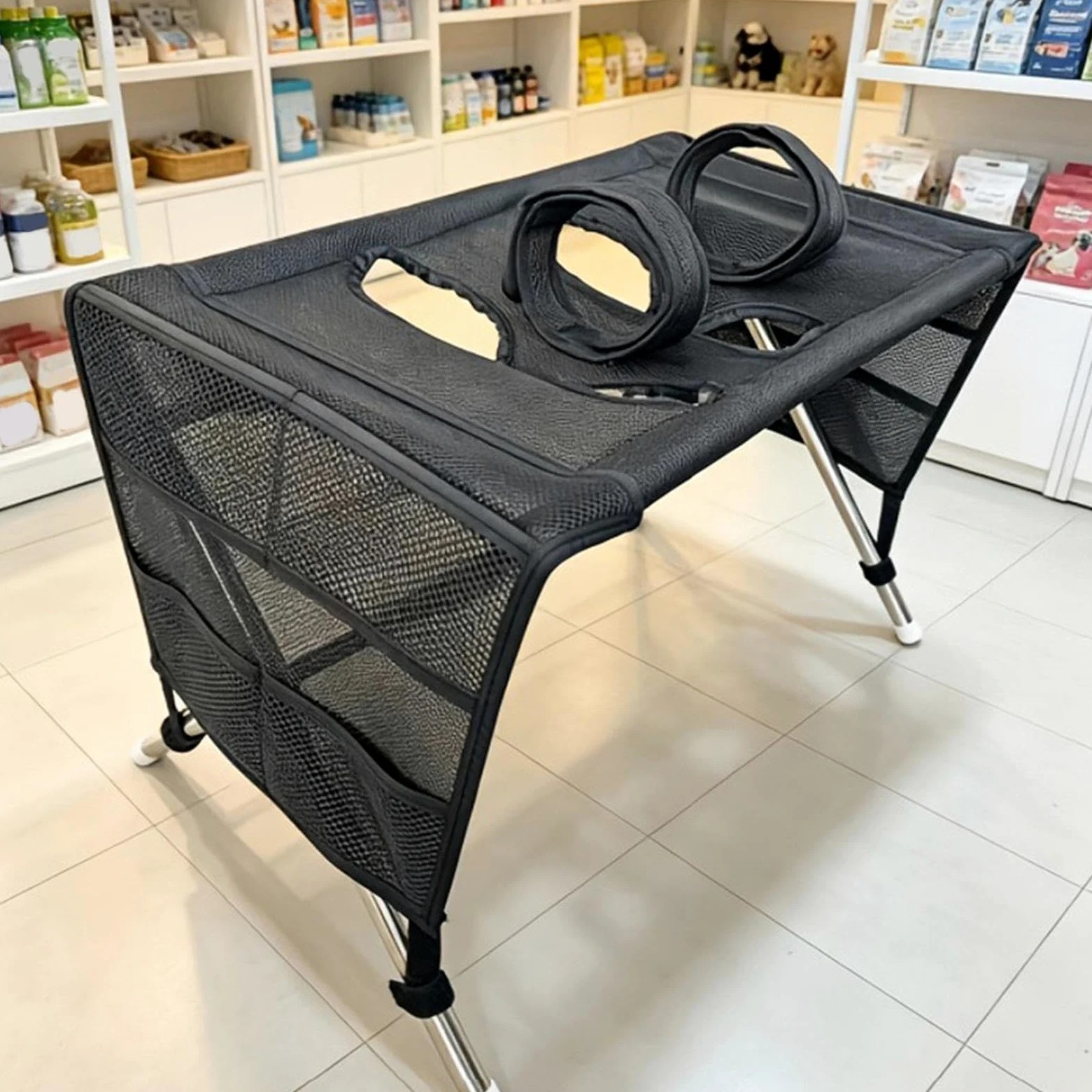 Tavolo Toelettatura Per Gatti Portatavolo Rimovibile Traspirante | Amaca Per Taglio Unghie Cani Per Cuccioli, Cani Anziani, Bagno, Doccia, Lavaggio, Taglio, Rasatura, Spazzolatura, Salone,