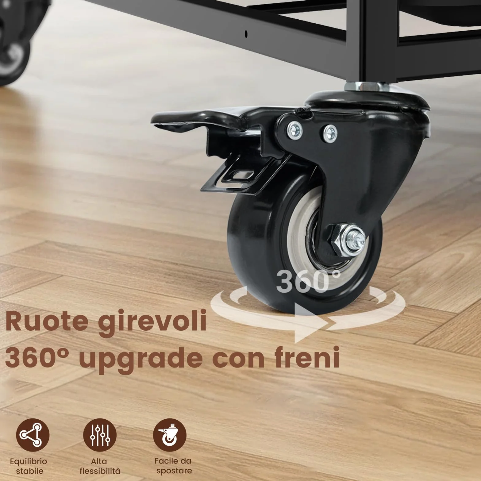 Gardner Pet Gabbia Pieghevole Per Cani Con 3 Porte, 82 X 52 X 56 Cm, Gabbia Da Trasporto Con Struttura Metallica Resistente, Dotata Di Freno E Fondo Rimovibile, Impilabile, Nero