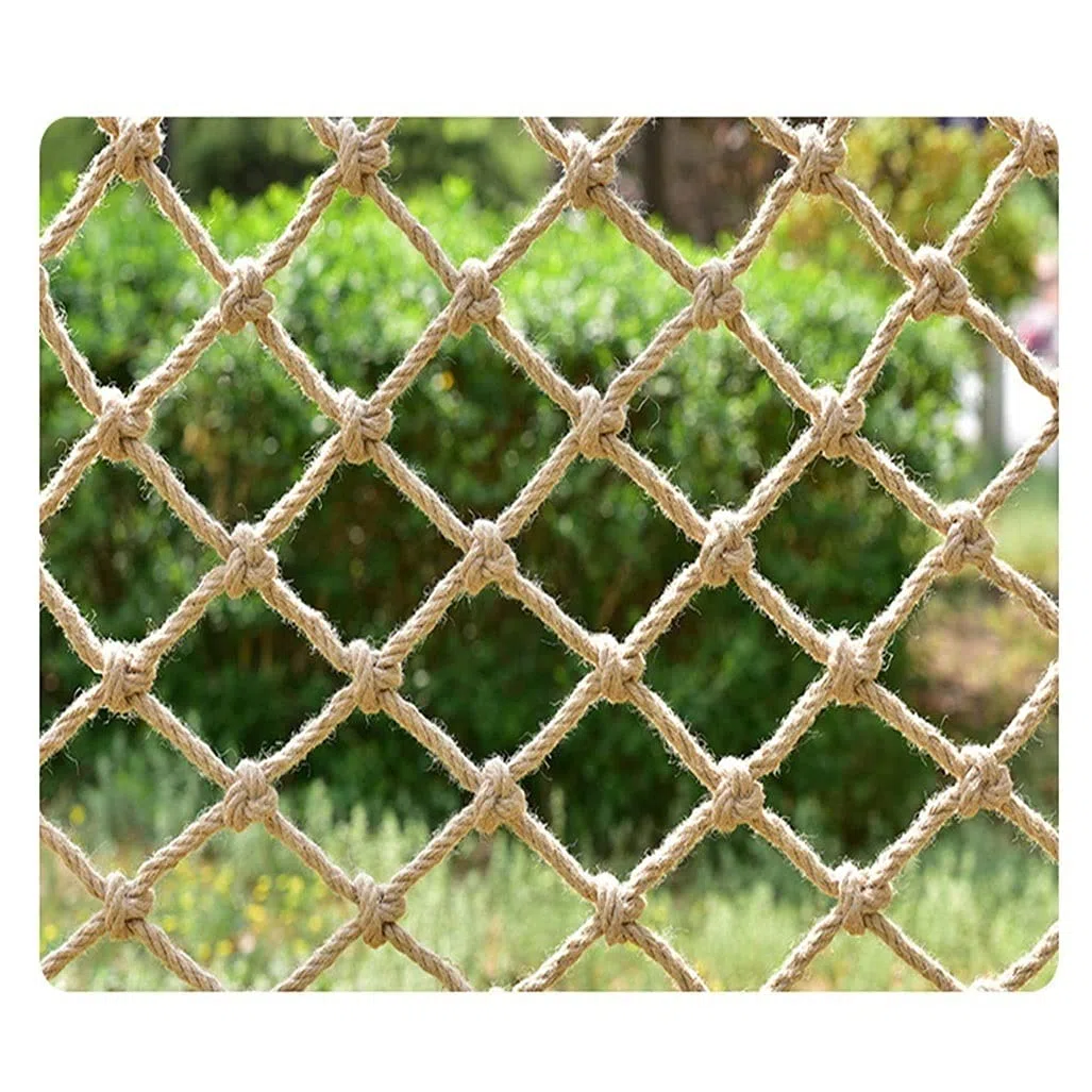 Balkon Rete di sicurezza per piante rampicanti, in corda di canapa, decorazione e accessori per pareti/terrazze, durevole protezione anticaduta per spazi esterni