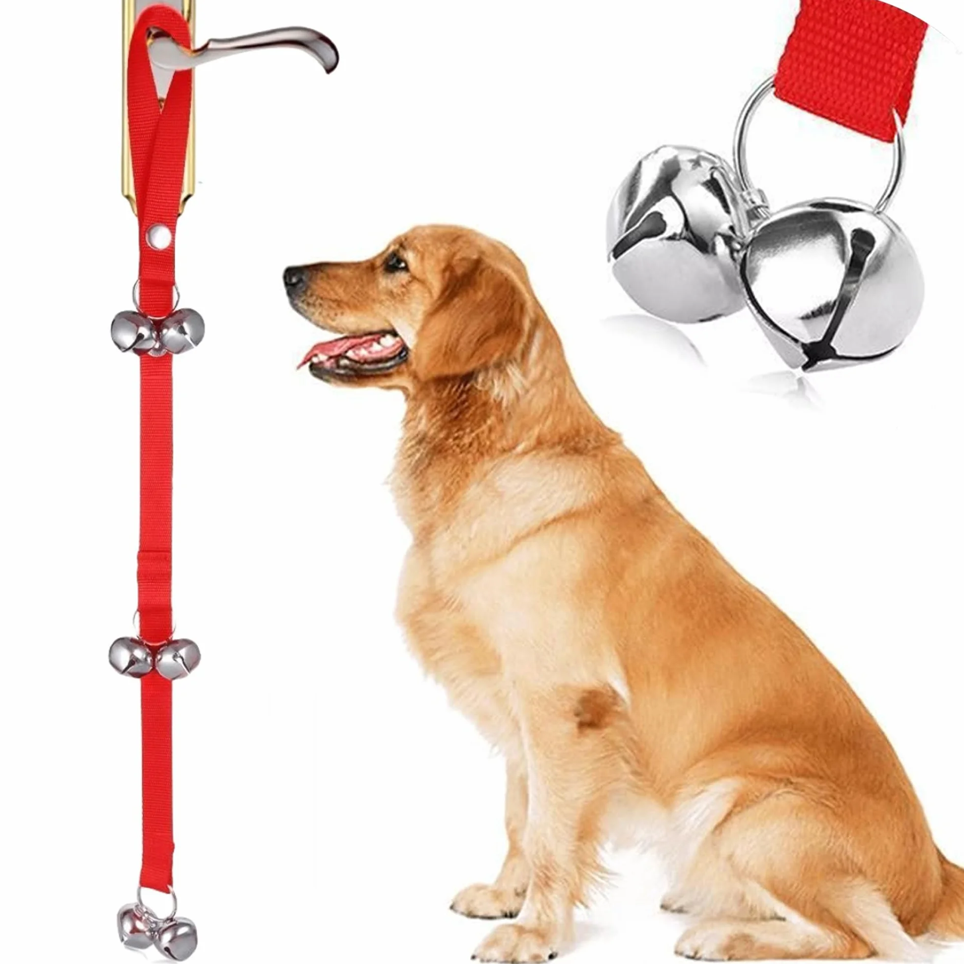 Cane Formazione Campanelli, Cane da Campana del Cane Bells Cucciolo di addestramento del WC, Campanello Interno di addestramento Rosso