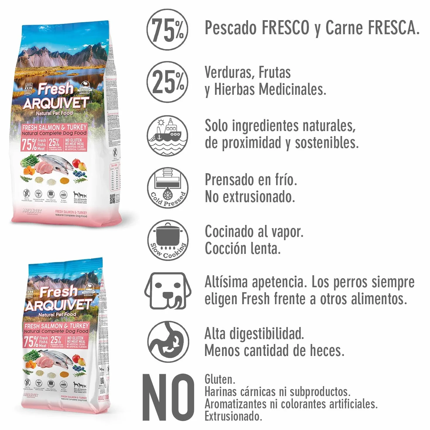 Arquivet Salmone Fresco & Tacchino 10 Kg Mangime umido al salmone e tacchino