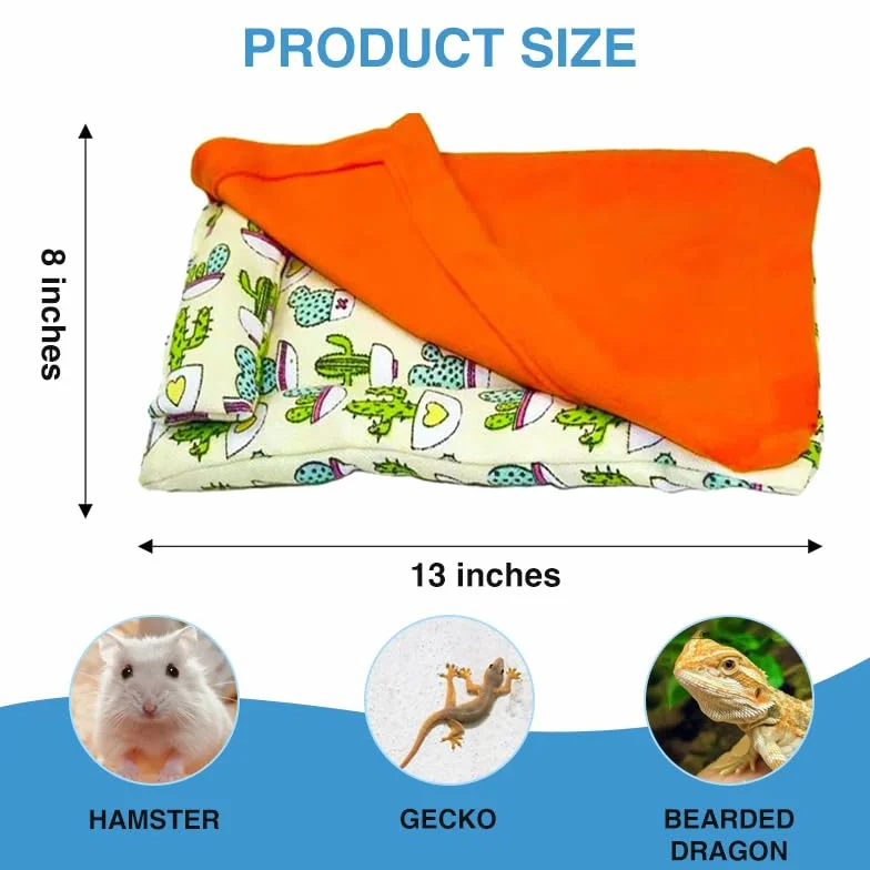 Set sacco a pelo con amaca con drago barbuto, letto per animali domestici con cuscino e coperta, habitat morbido e caldo, per drago barbuto, lucertola, leopardo, geco e piccoli animali domestici