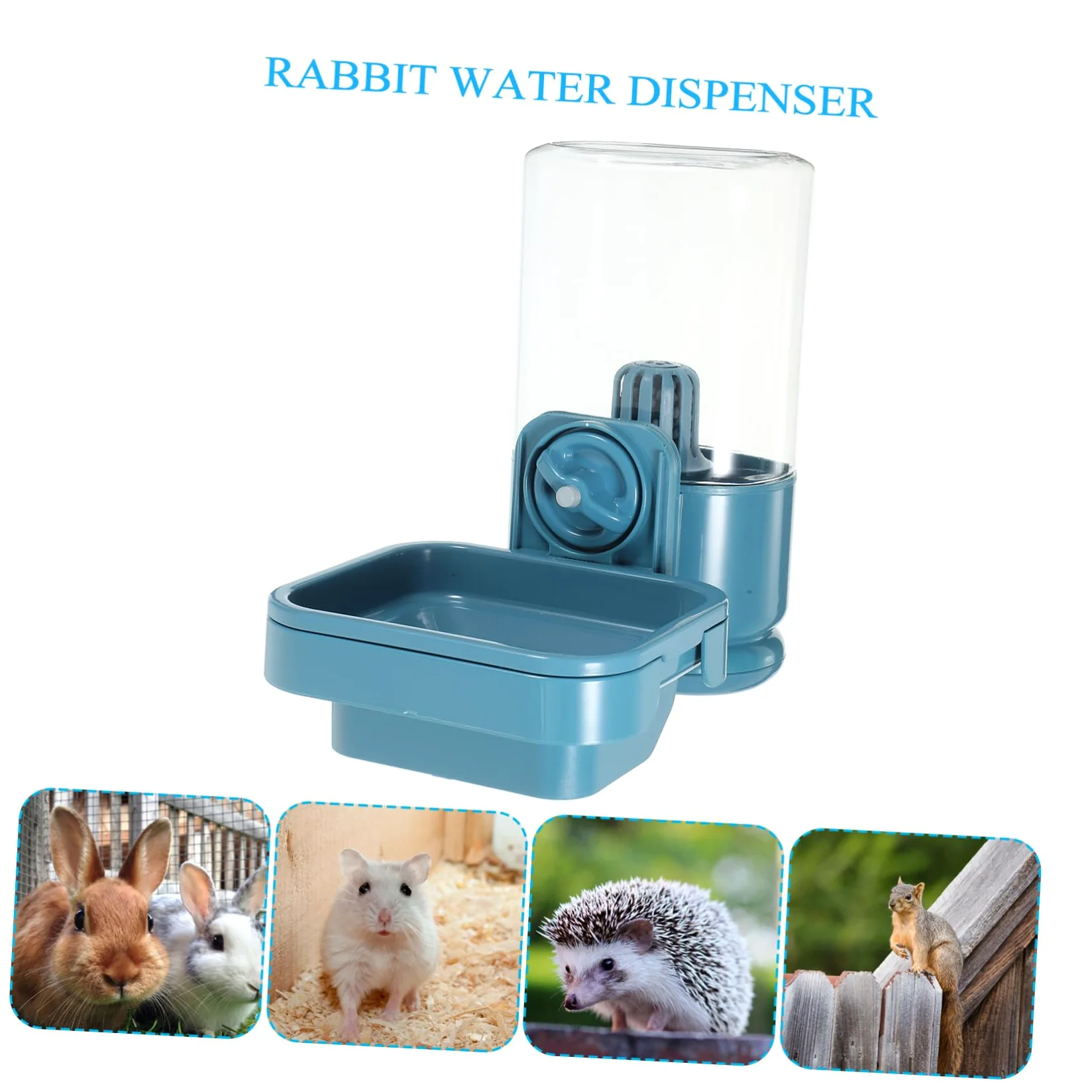 Hohopeti Distributore Liquido per Animali di Ridotta Bottiglia Antigoccia da Appendere per Gabbie Conigli e Criceti Serbatoio Capacità Media Facile da Pulire e Ricaricare Resistente e