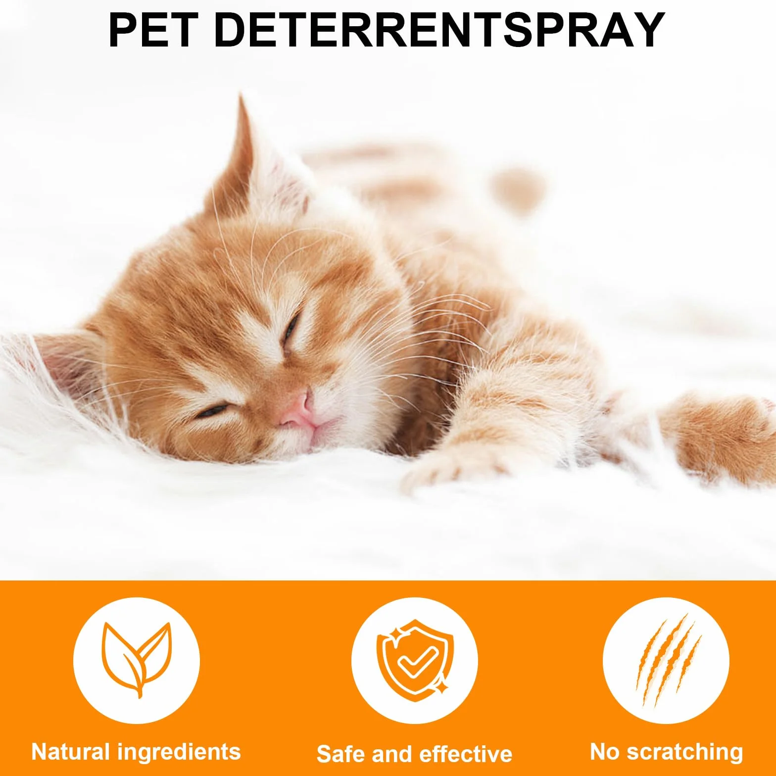 Spray Repellente per Gatti 100 ml, Deterrente Anti Graffi per Interni ed Esterni, Protegge Mobili, Divani, Tappeti e Pavimenti, Spray Educativo per Correzione Comportamento Gatti