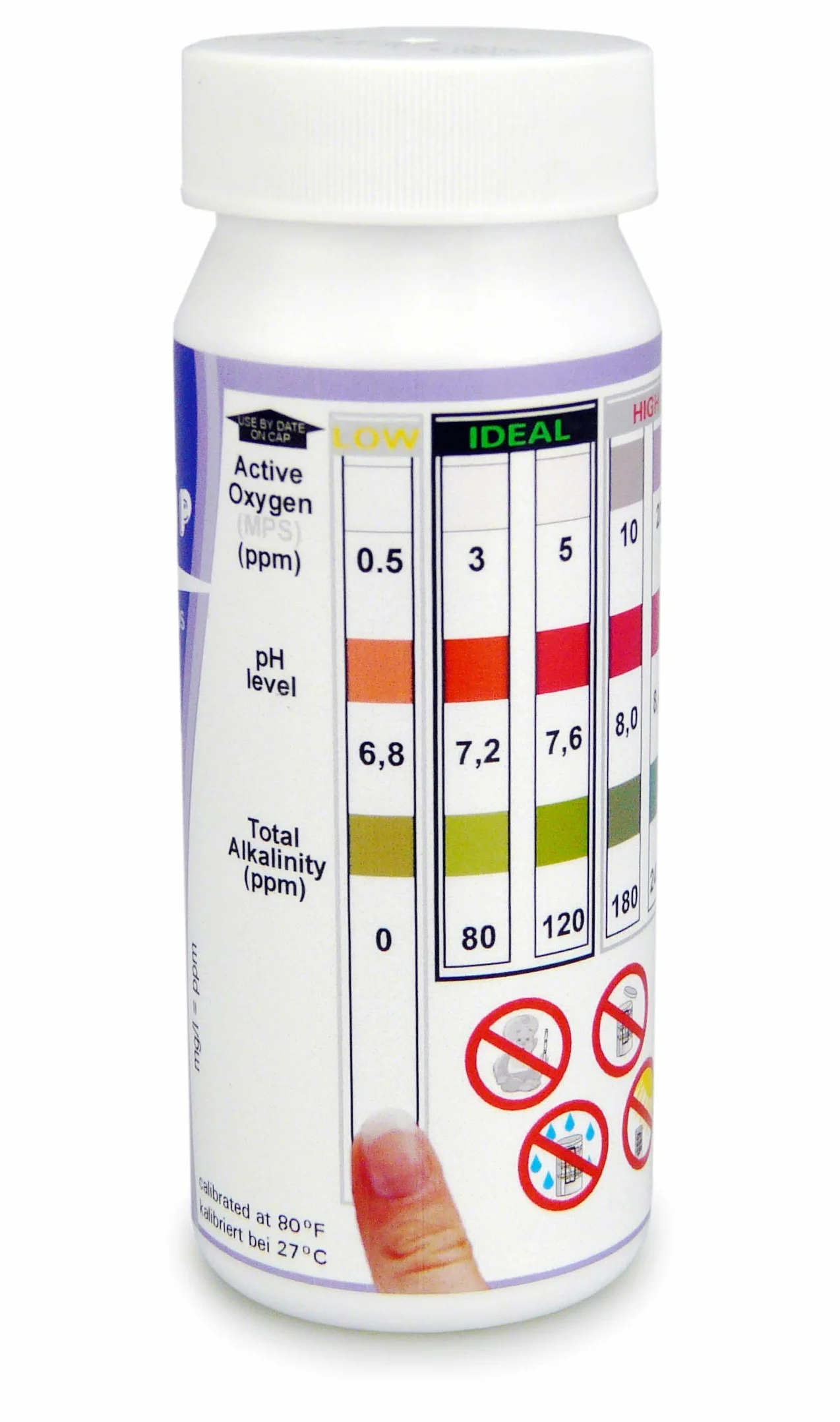 smardy 50 strisce test acqua 3in1 per piscina e spa – misura pH, alcalinità e ossigeno attivo in 15 secondi – per whirlpool, acquario e acqua potabile – bustine sigillate da 10, con scala colori