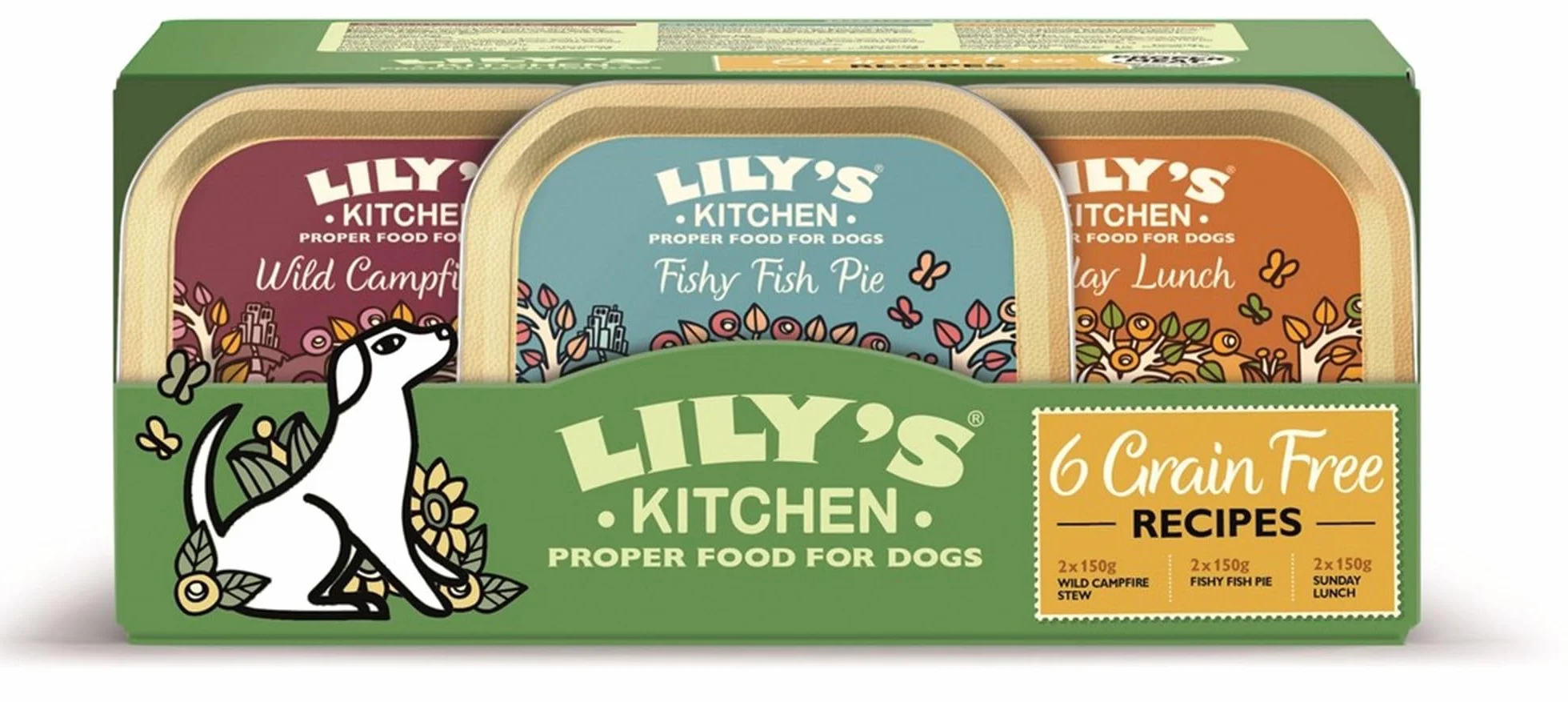 Lily's Kitchen Cibo umido per cani senza cereali Multipack 6 x 150g