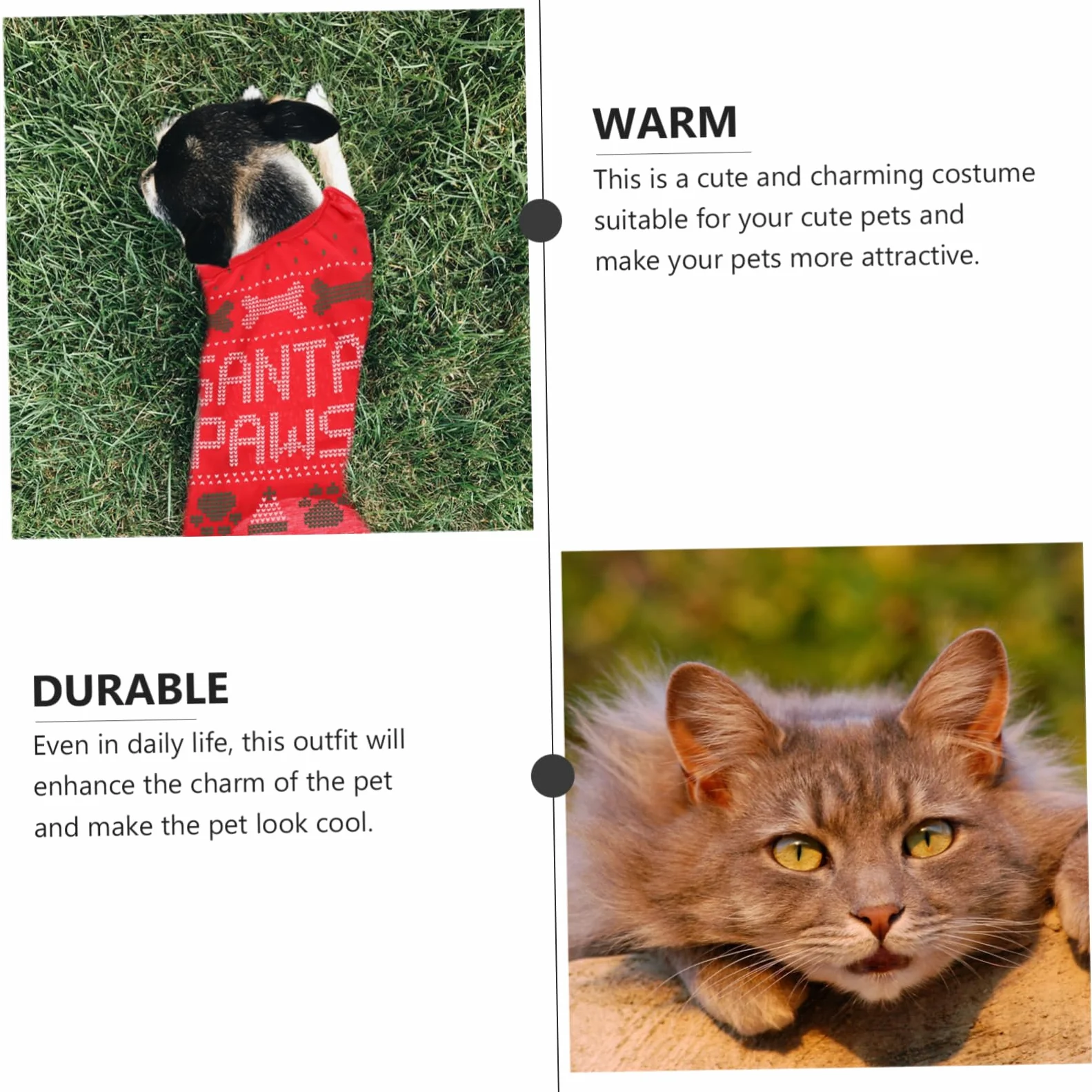 HMJGDHX 2 Pezzi di Vestiti per Cani con Motivo Natalizio T-Shirt per Animali Domestici Adorabile per Occasioni di Festa
