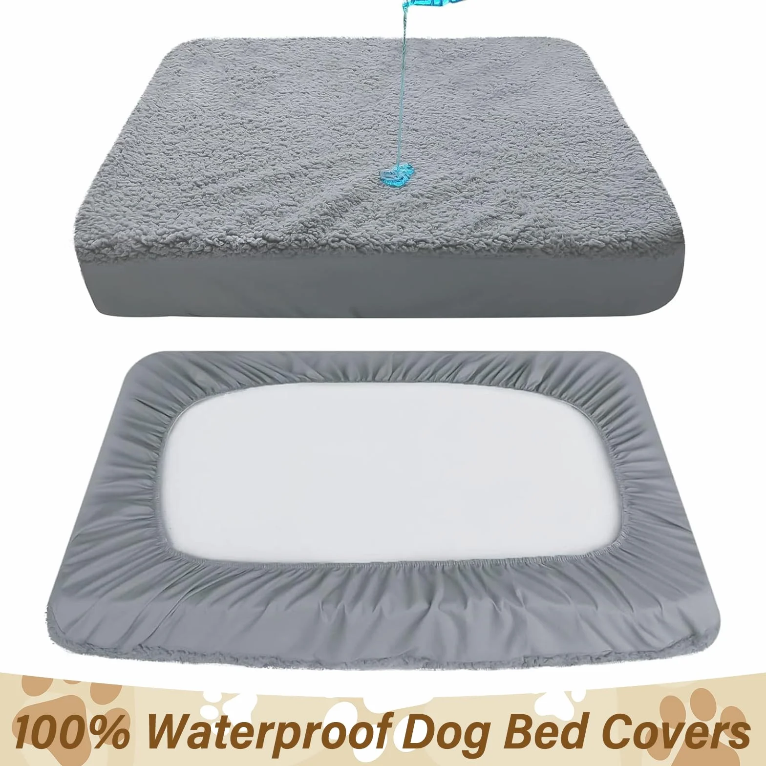 Rivestimento di ricambio per cuccia per cani, materasso di ricambio per cani, morbido rivestimento in peluche, 91 x 68 cm, ricambio per letto per cani, in spugna scamosciata, per casse dei cani, pad