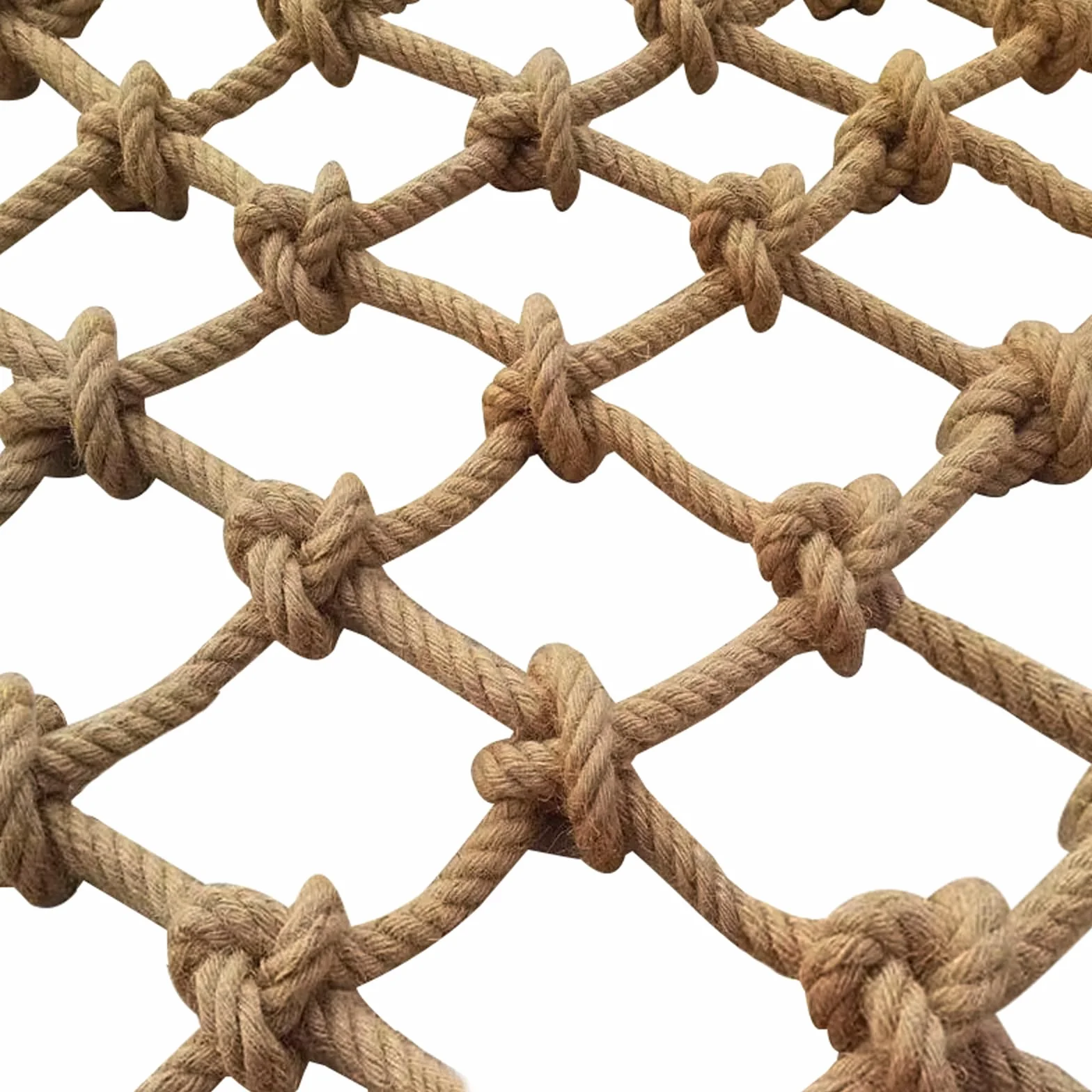 Rete Intrecciata Corda Canapa Rete Protezione Canapa Interni Rete Decorativa in Corda di Canapa per Parco Giochi Rete di Protezione Reti da Carico in Rete Gigante da Gioco(Size:1*1m(3*3ft))