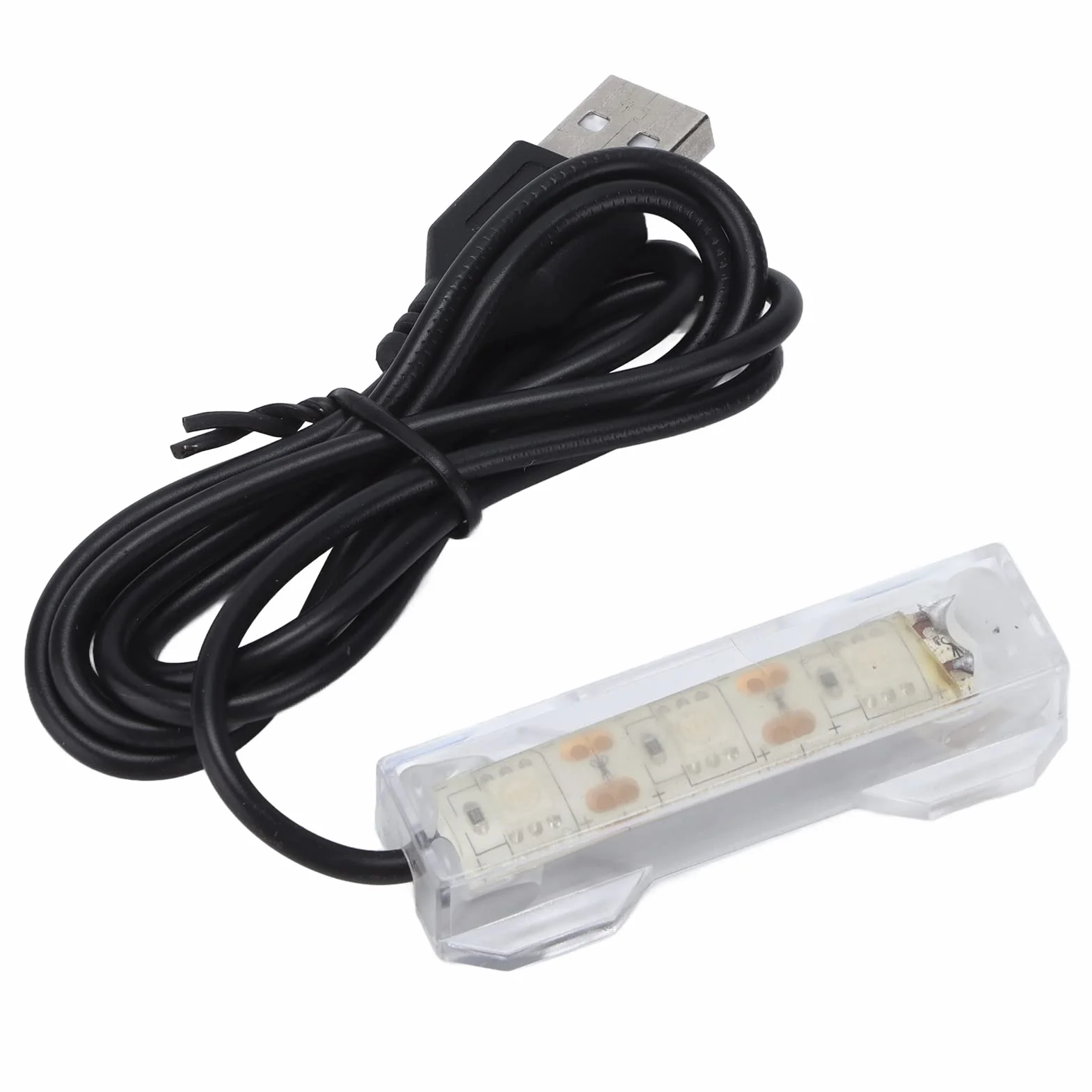 Tnfeeon Luce per Acquario, Ricarica USB Mini Luce per Acquario in Plastica Ad Alta Luminosità Luce a LED Colorata per Piante Acquatiche di Corallo e Allevamento di Pesci