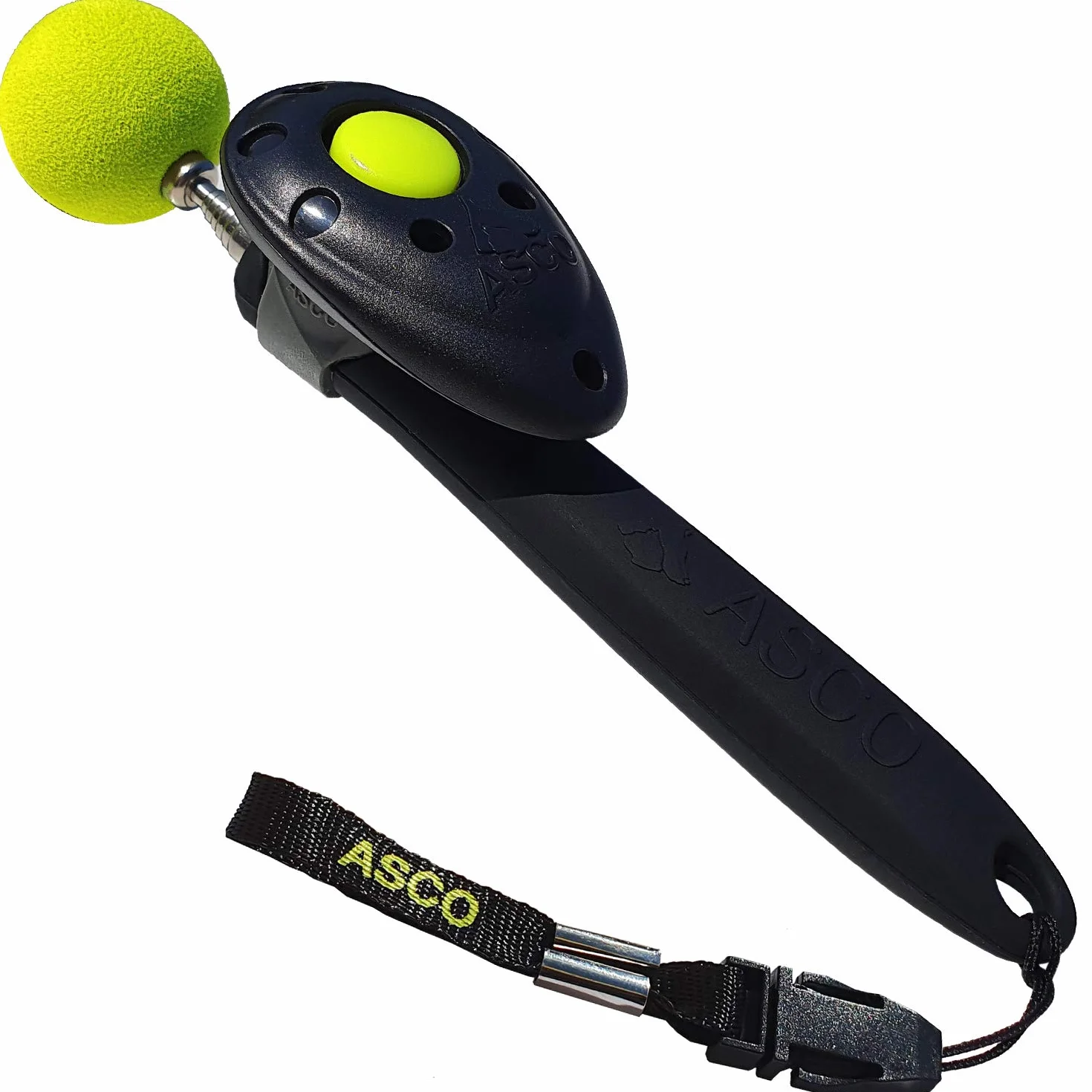 ASCO Unico Target Stick con clicker Rimovibile Premium, Target telescopico per clicker Training di Cani, Gatti e Cavalli, Nero AC01TCS