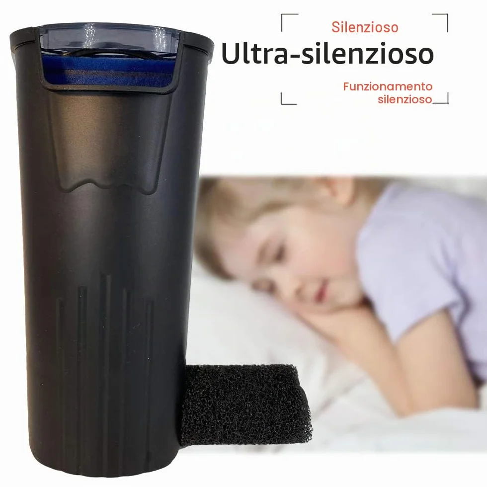 Filtro per tartarughe per acquario, filtro a basso livello, a cascata, filtro sommergibile per acquari (600 l/h) (nero)