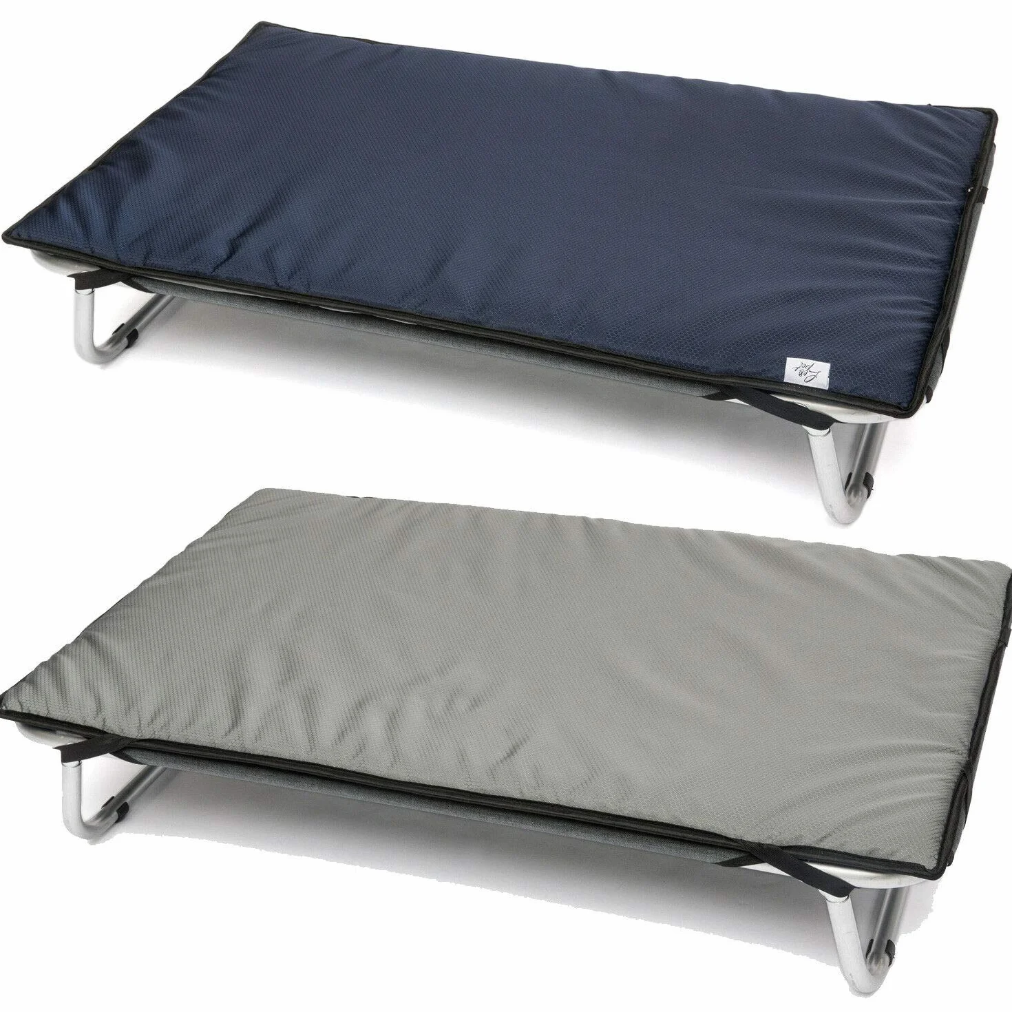 Leopet Materassino COPRIBRANDINA in Tessuto Waterproof con Elastici AI Bordi, Materassino Doubleface per Cani (55X90 cm, Blu - Grigio)