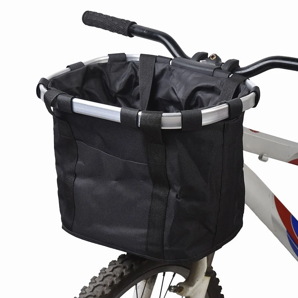 Bicicletta Bicicletta Ciclo Staccabile Anteriore Tela Basket Carrier Bag Pet Carrier Telaio In Lega di Alluminio Pet Carrier