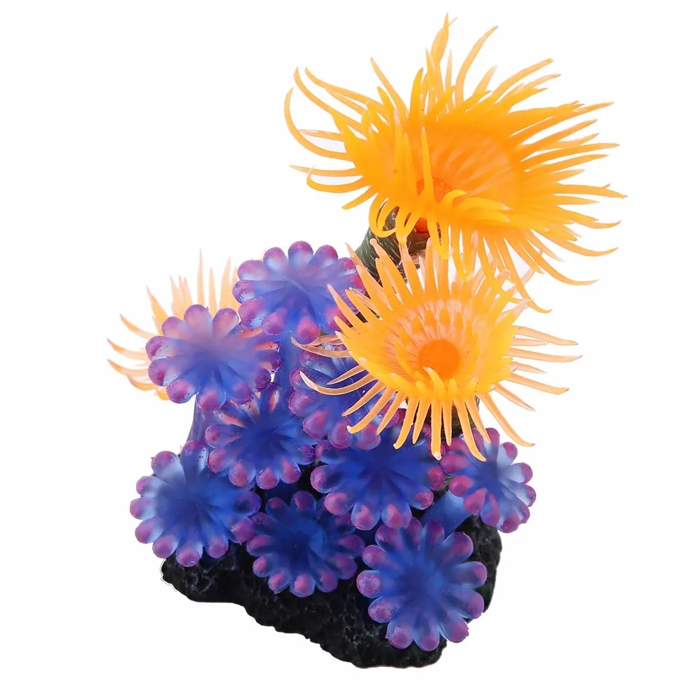 FTVOGUE Silicone Artificiale Corallo Mare Anemone Pesce Decorazione Paesaggio