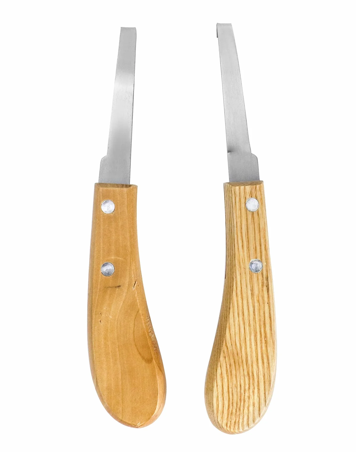 QWORK® 2 Pezzi coltelli per zoccoli, 21.5 cm raschietto per zoccoli destrimani e mancini, coltello per zoccoli con impugnatura ergonomica, per bovini, ovini, cavalli