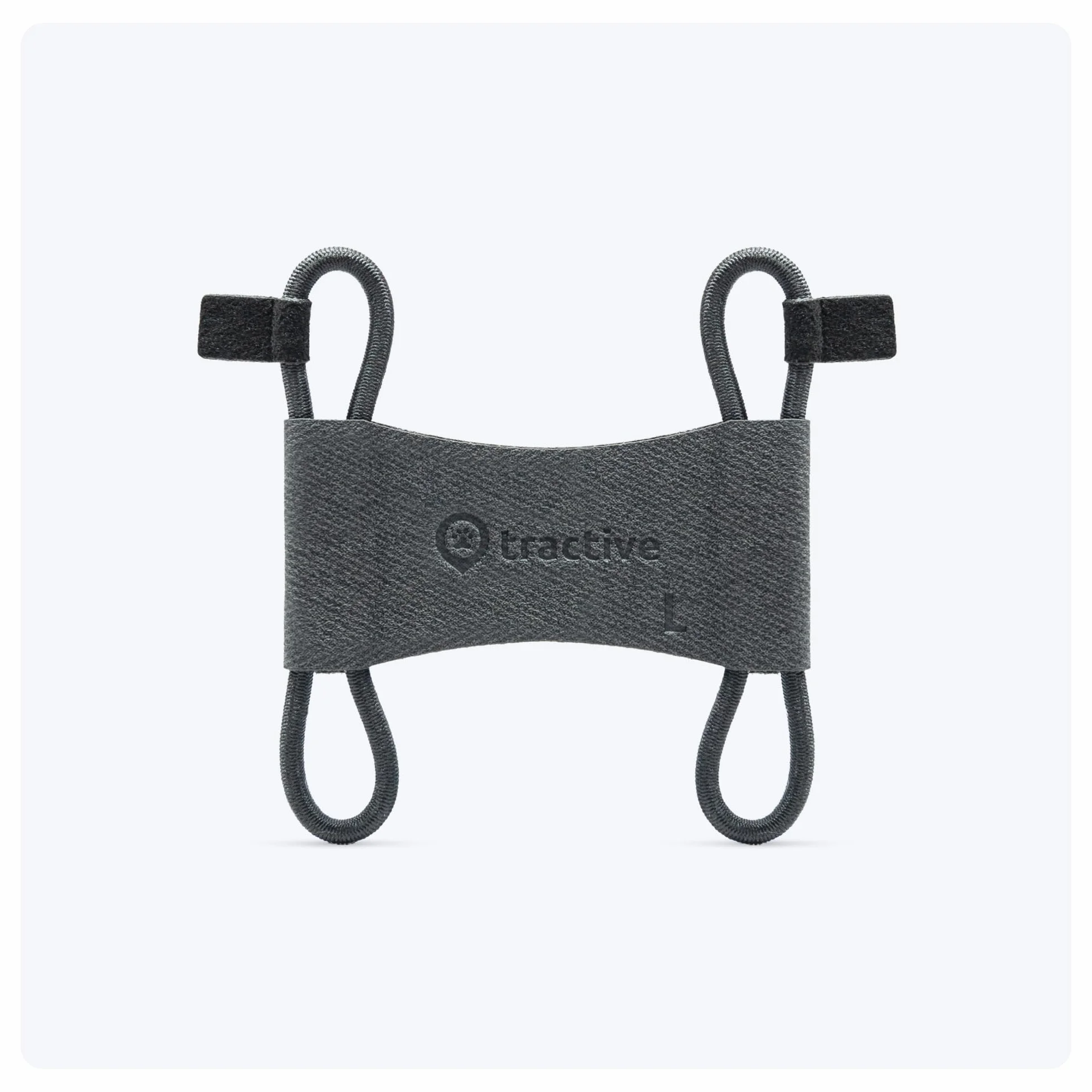 Tractive - 2 clip in tessuto per il GPS per cani Tractive DOG 6 (nero) - formato grande (L)