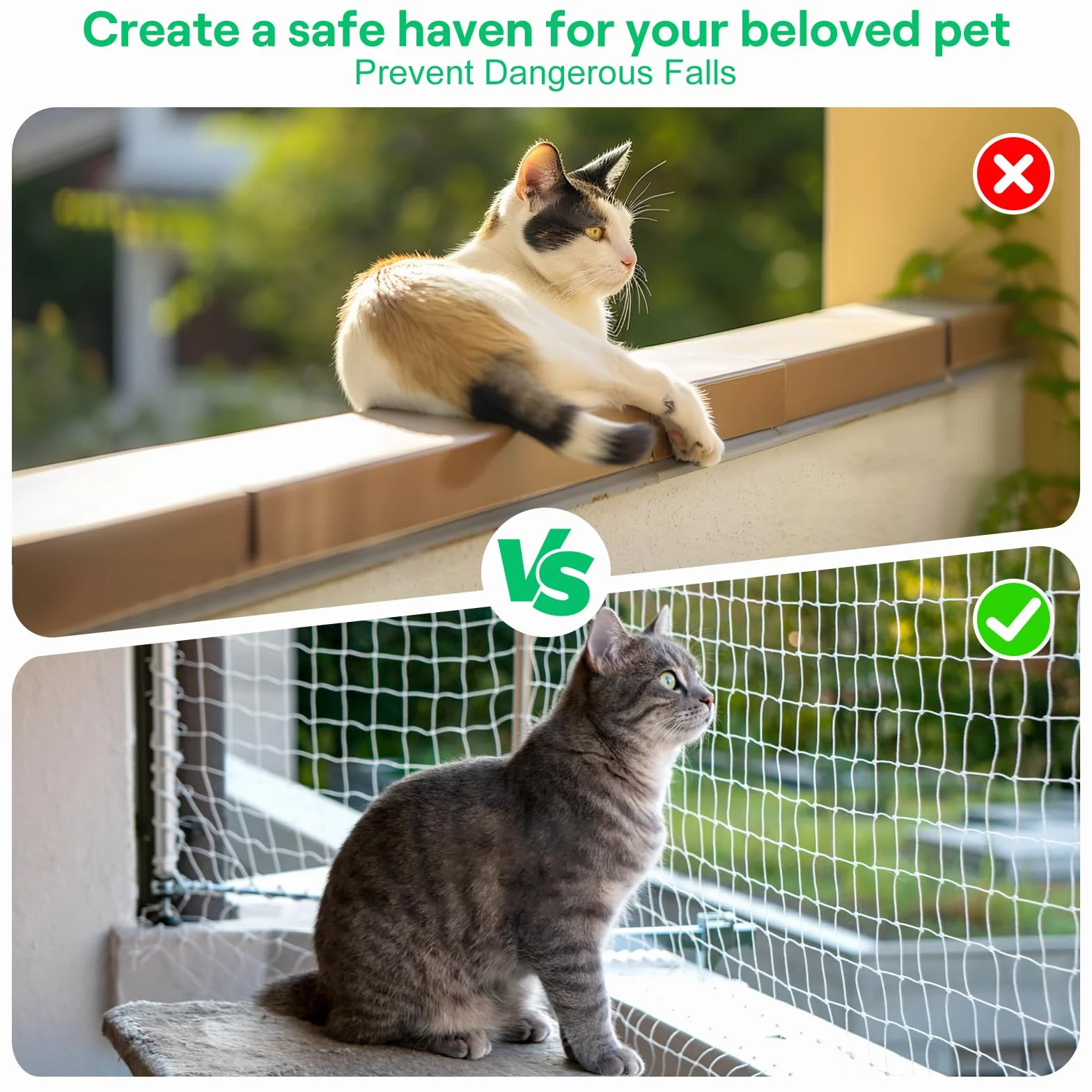Rete per Gatti, Rete Gatti Balcone 10 x 3 m Rete Protezione Gatti Balcone, Bianco Rete Balcone per Gatti, Rete Anti Uccelli, Multifunzione Rete Gatti per Balconi, Porte, Finestre, Scale, Giardini