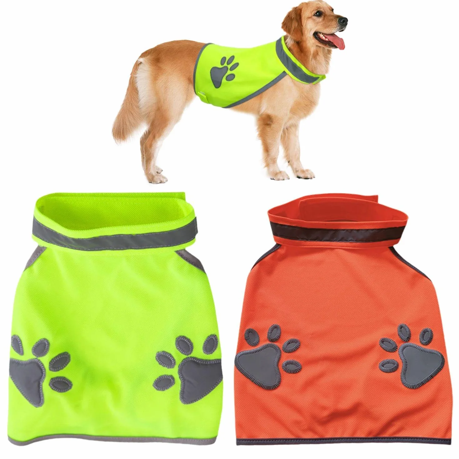 2 Pezzi di Vestiti Riflettenti per Cani, Gilet di Sicurezza da Viaggio per Animali Domestici, Vestiti per Animali Domestici, Gilet per Animali Domestici Traspirante E Confortevole
